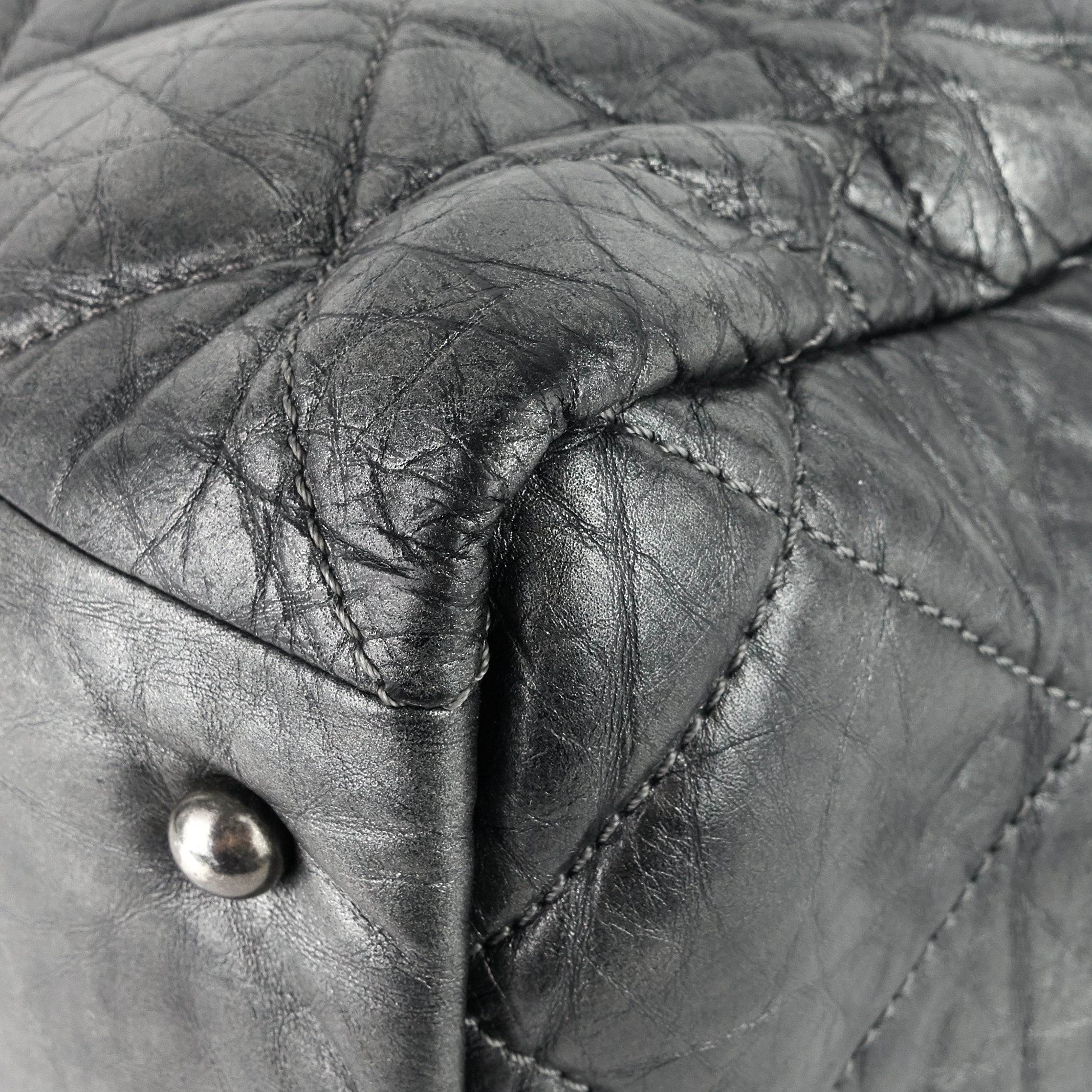 Chanel Pondichery Aged Calfskin Leather Tote Bag