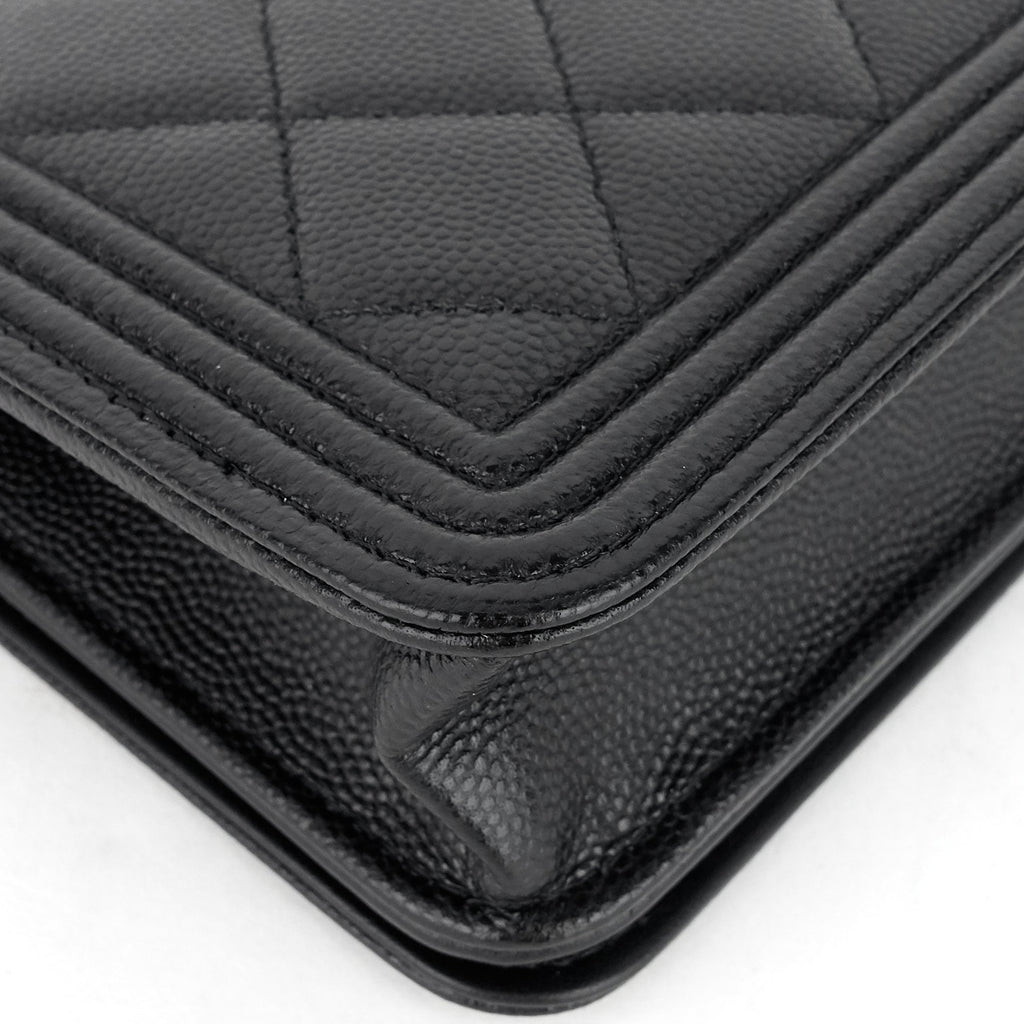 Chanel Boy Caviar Leather Wallet on Chain Bag