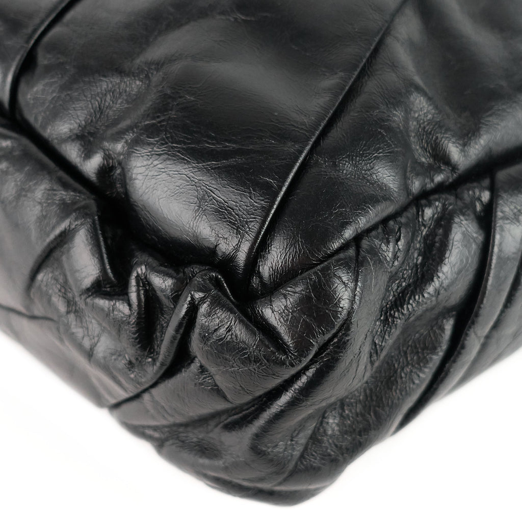 Chanel Twisted Flap Maxi Glazed Calfskin Leather Bag