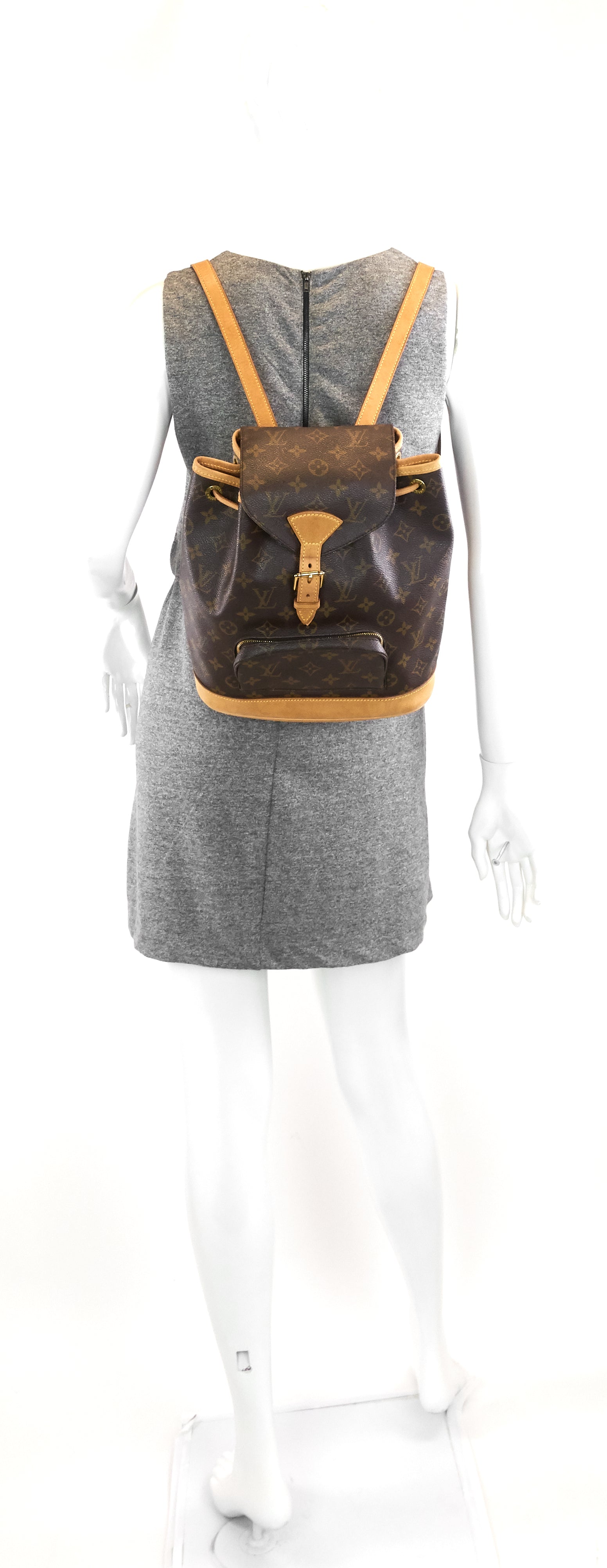 Louis Vuitto Montsouris MM Monogram Canvas Backpack Bag