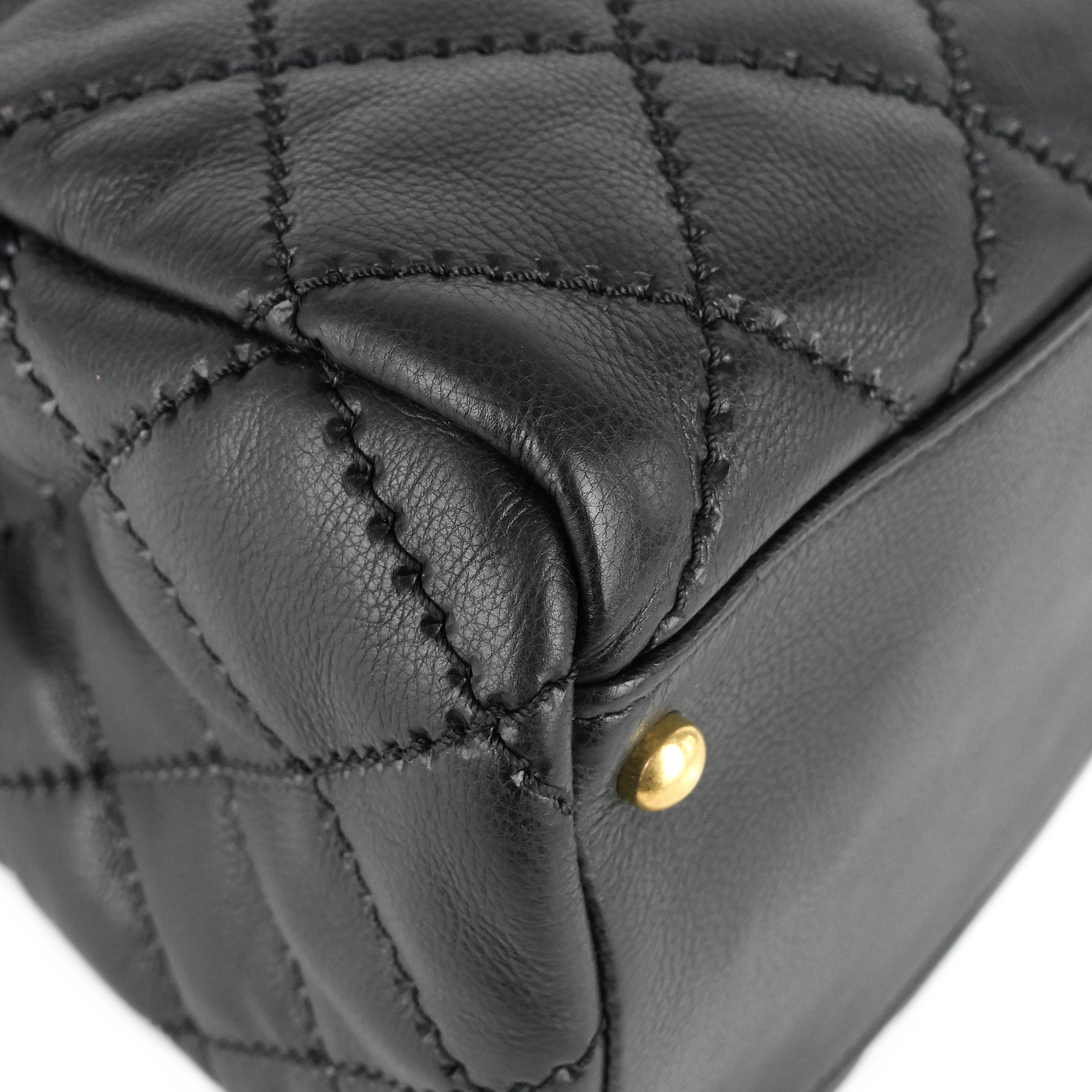 Chanel Retro Chain Large Calfskin Leather Shopping Tote Bag