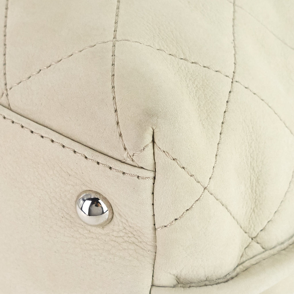 Chanel French Riviera Quilted Suede Hobo Bag