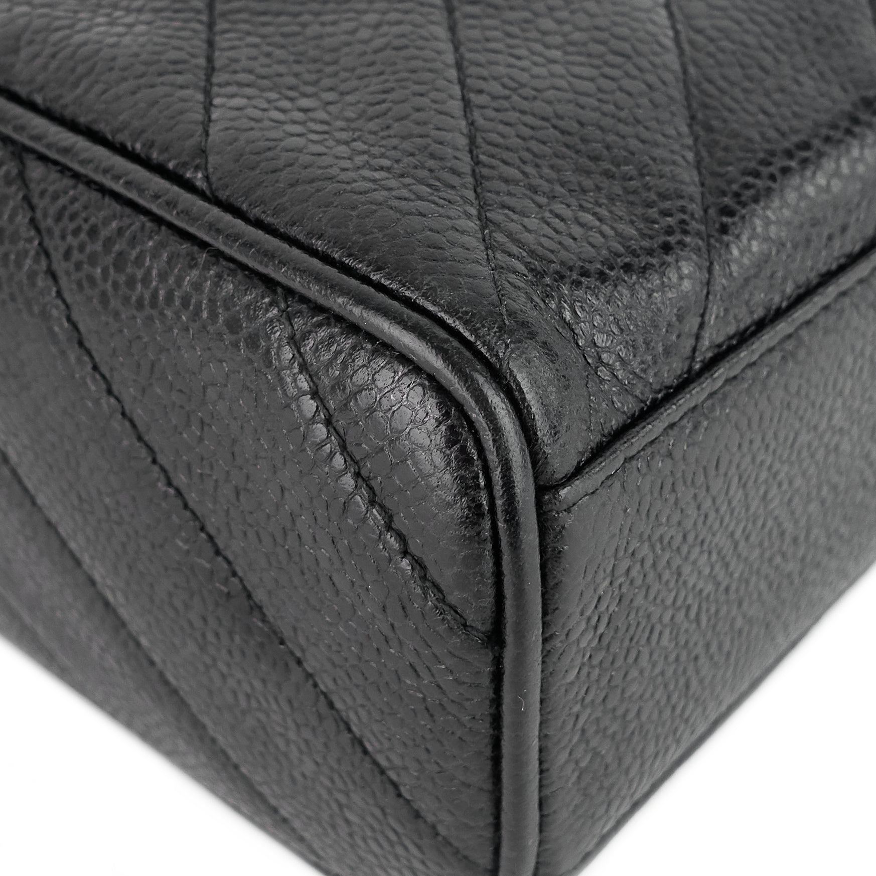 Chanel Quilted Caviar Leather CC Camera Bag