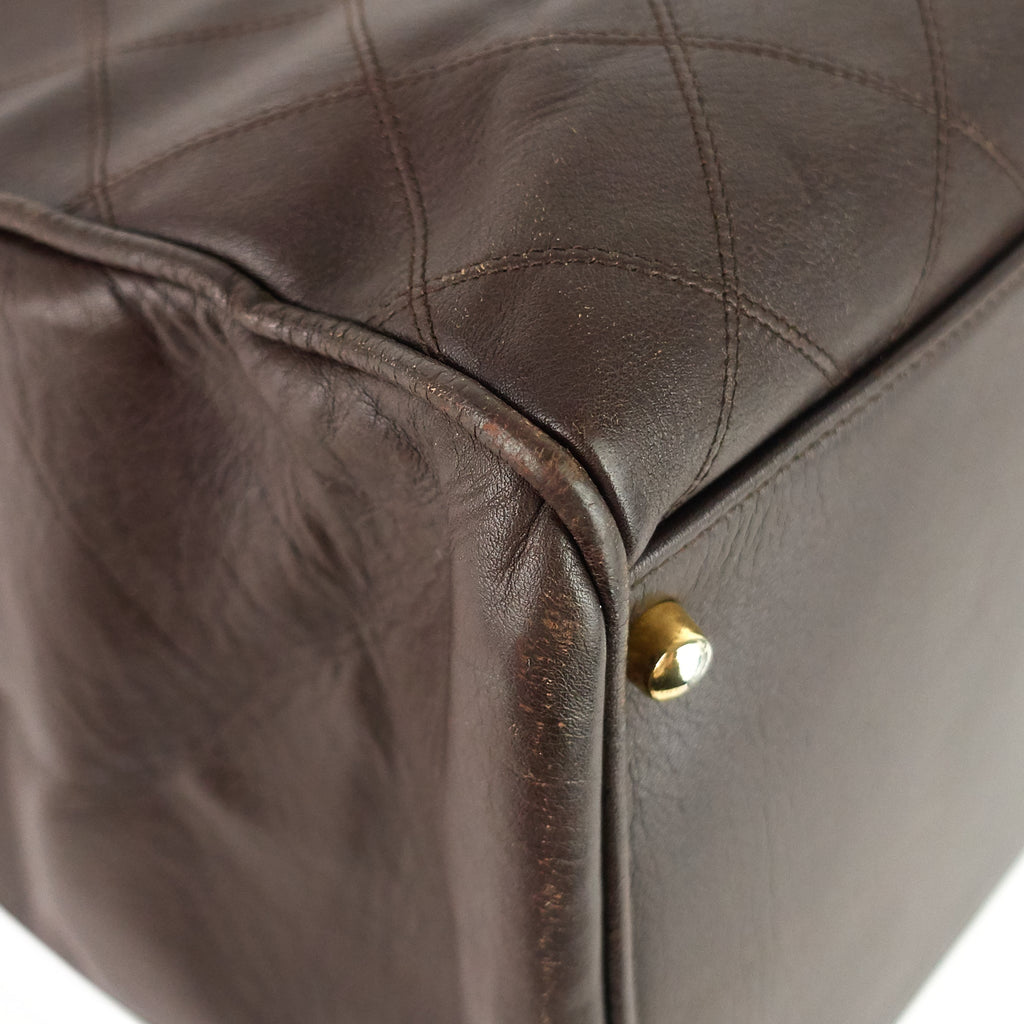 Chanel Vintage Supermodel Weekender Large Calfskin Leather Bag