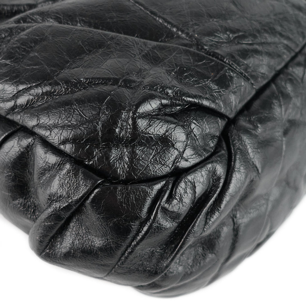 Chanel Twisted Flap Maxi Glazed Calfskin Leather Bag