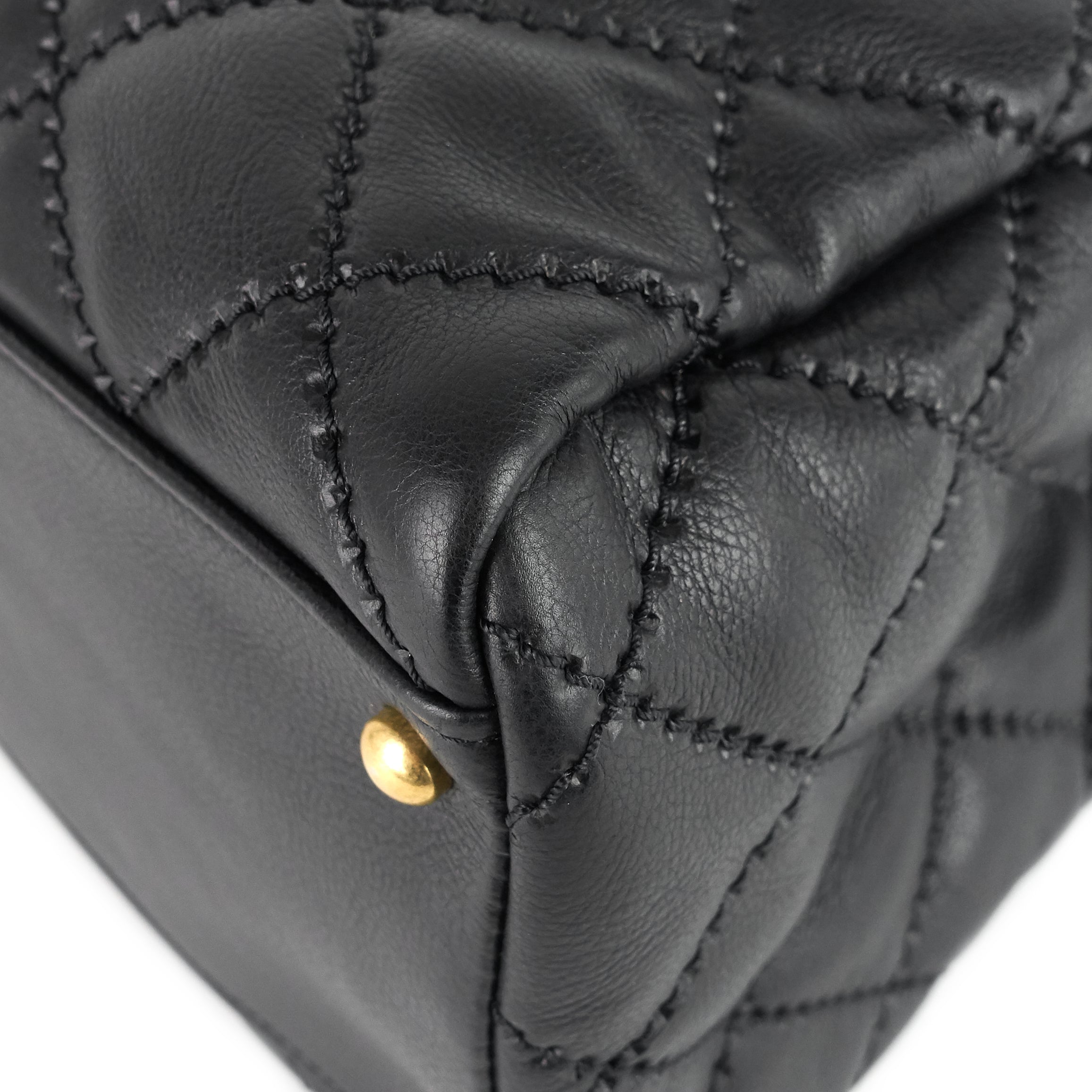 Chanel Retro Chain Large Calfskin Leather Shopping Tote Bag