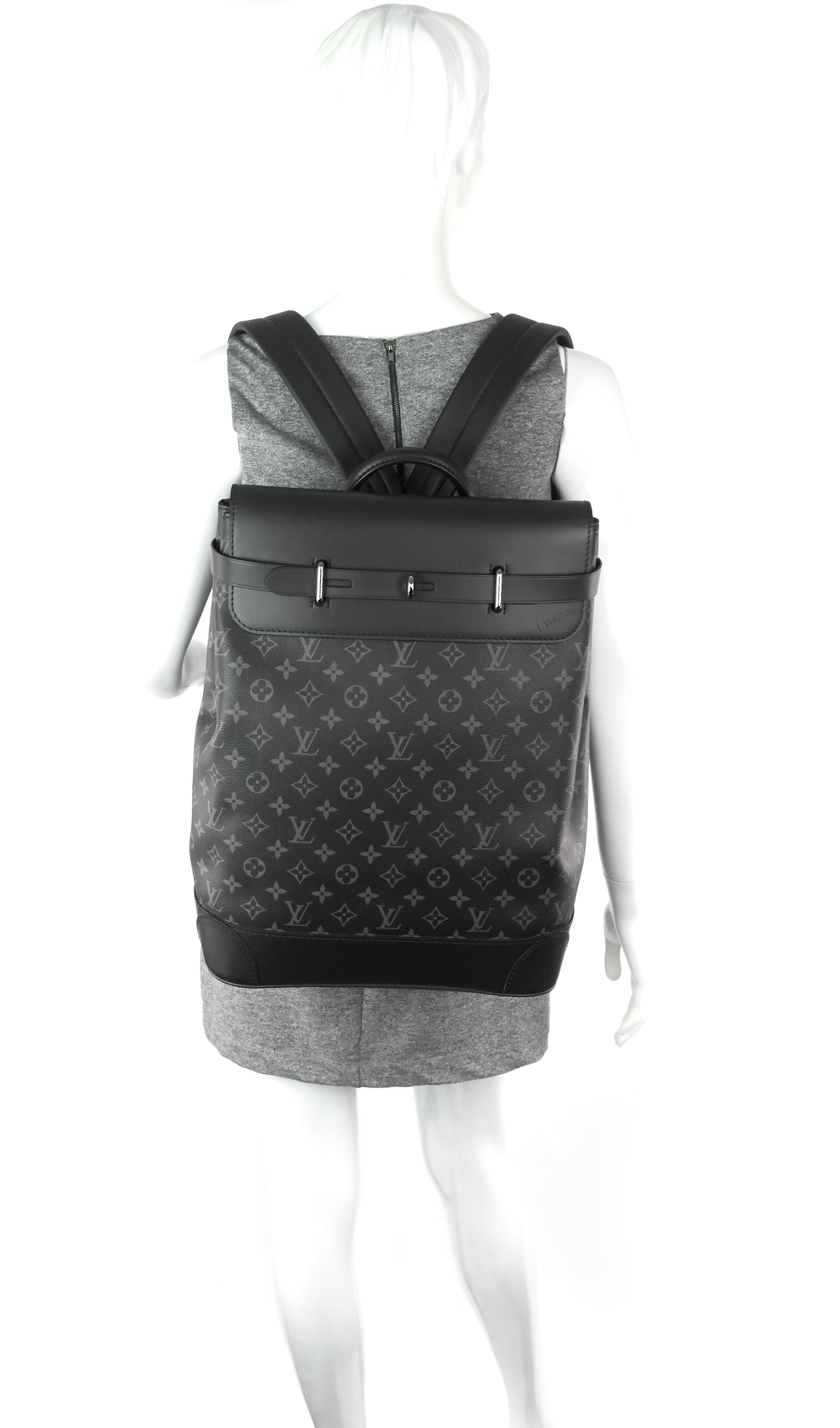 Louis Vuitto Steamer Monogram Eclipse Canvas Backpack
