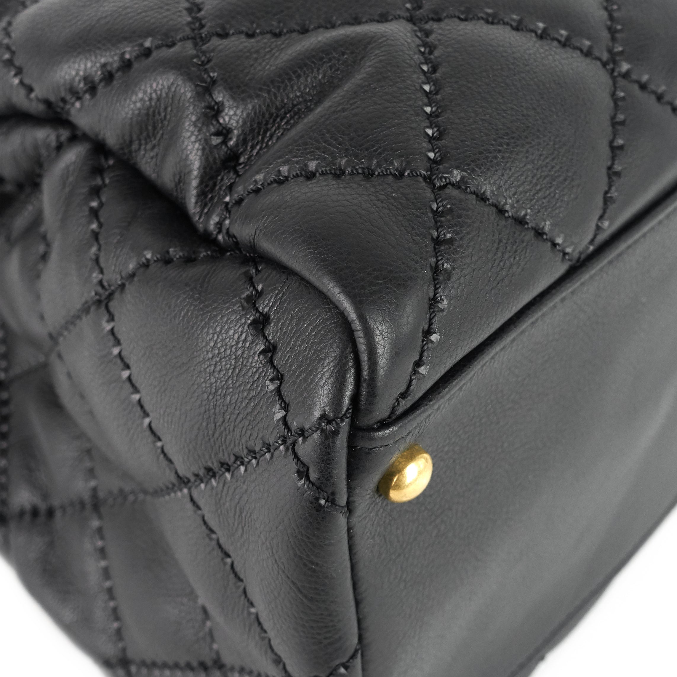 Chanel Retro Chain Large Calfskin Leather Shopping Tote Bag