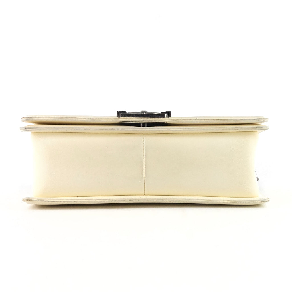Chanel Boy Old Medium Lambskin Leather Bag