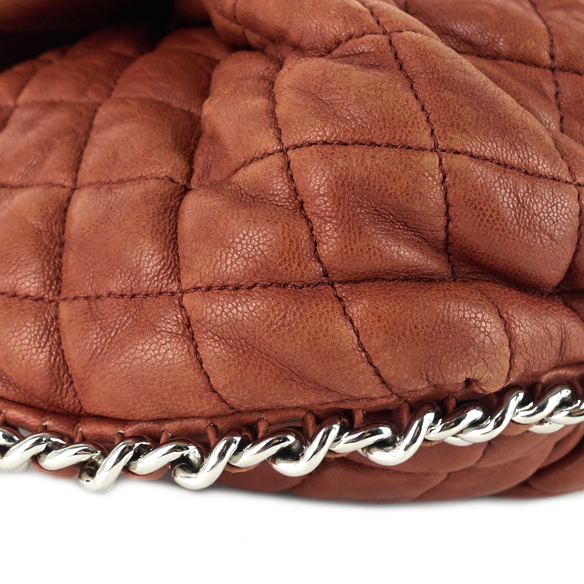 Chanel Chain Around Large Calfskin Leather Flap Bag