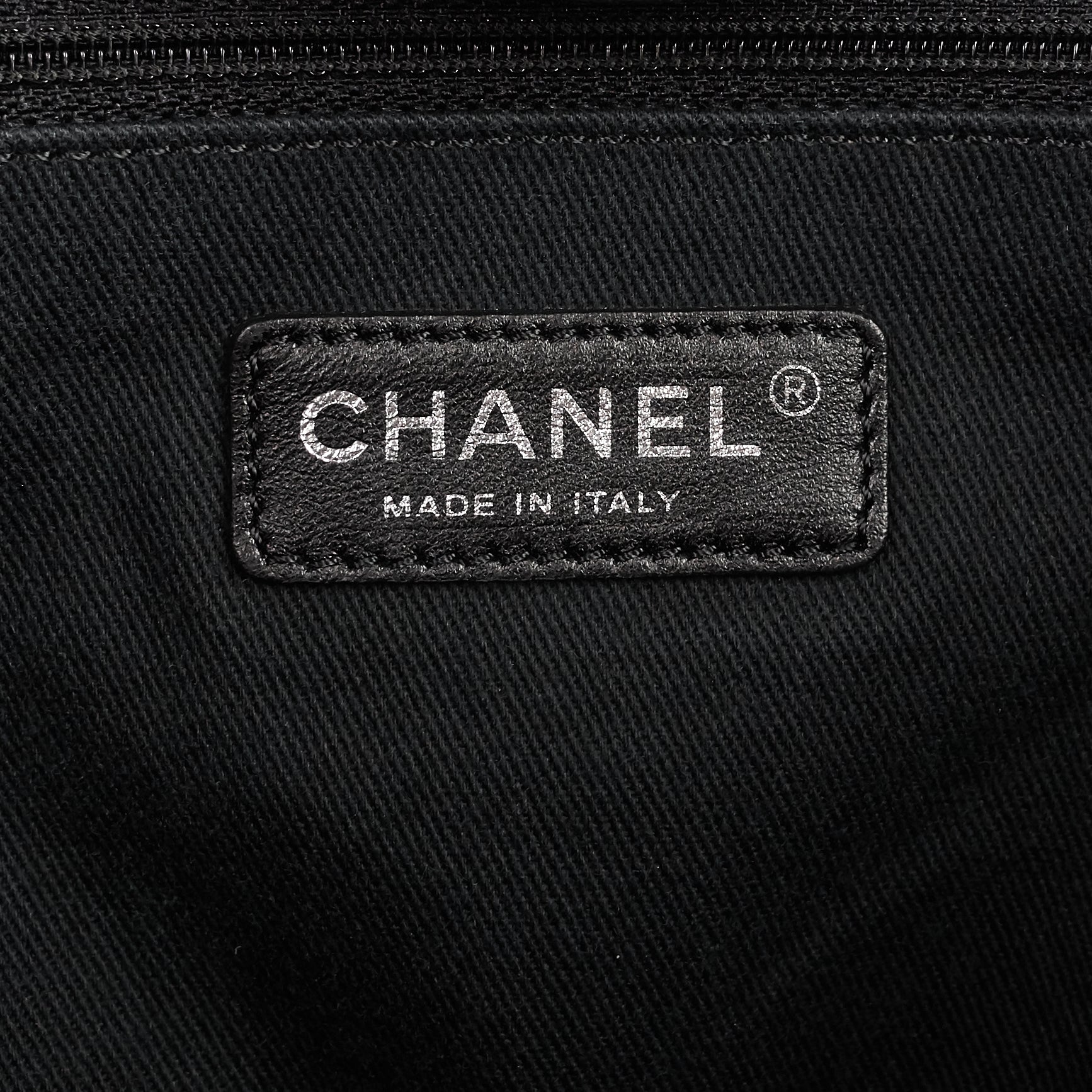 Chanel Deauville Medium Canvas Shopping Tote Bag