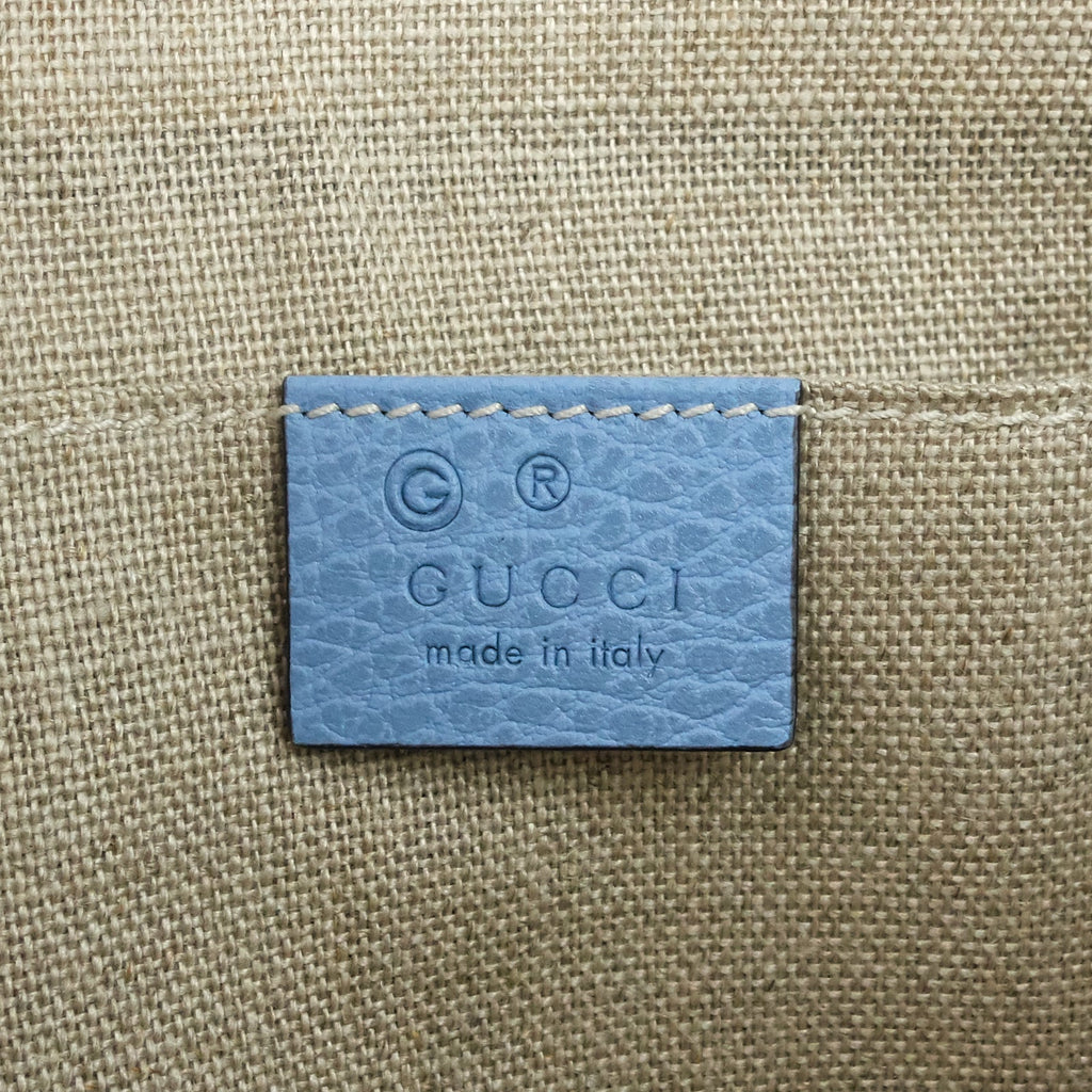 Gucci Calf Leather Bamboo Tassel Zip Clutch Bag