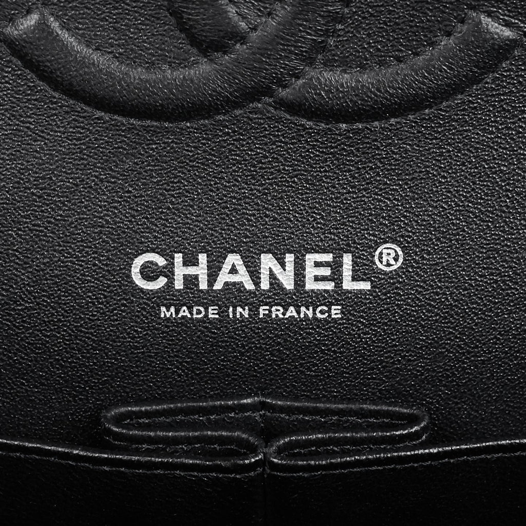 Chanel Double Flap Quilted Caviar Leather Bag