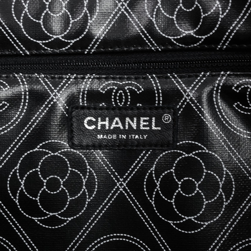 Chanel Coated Canvas Camellia Large Shopping Tote Bag
