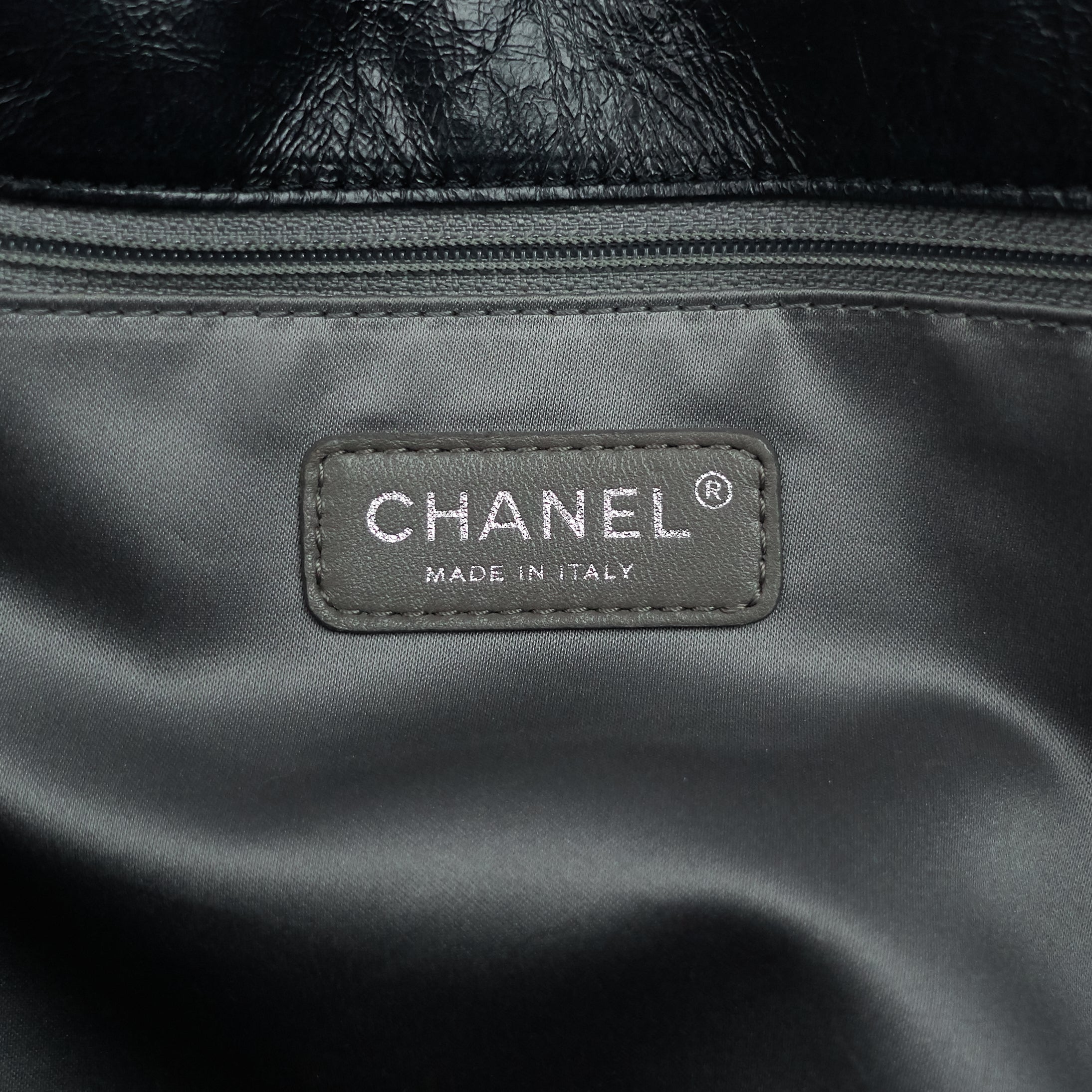Chanel Twisted Flap Maxi Glazed Calfskin Leather Bag