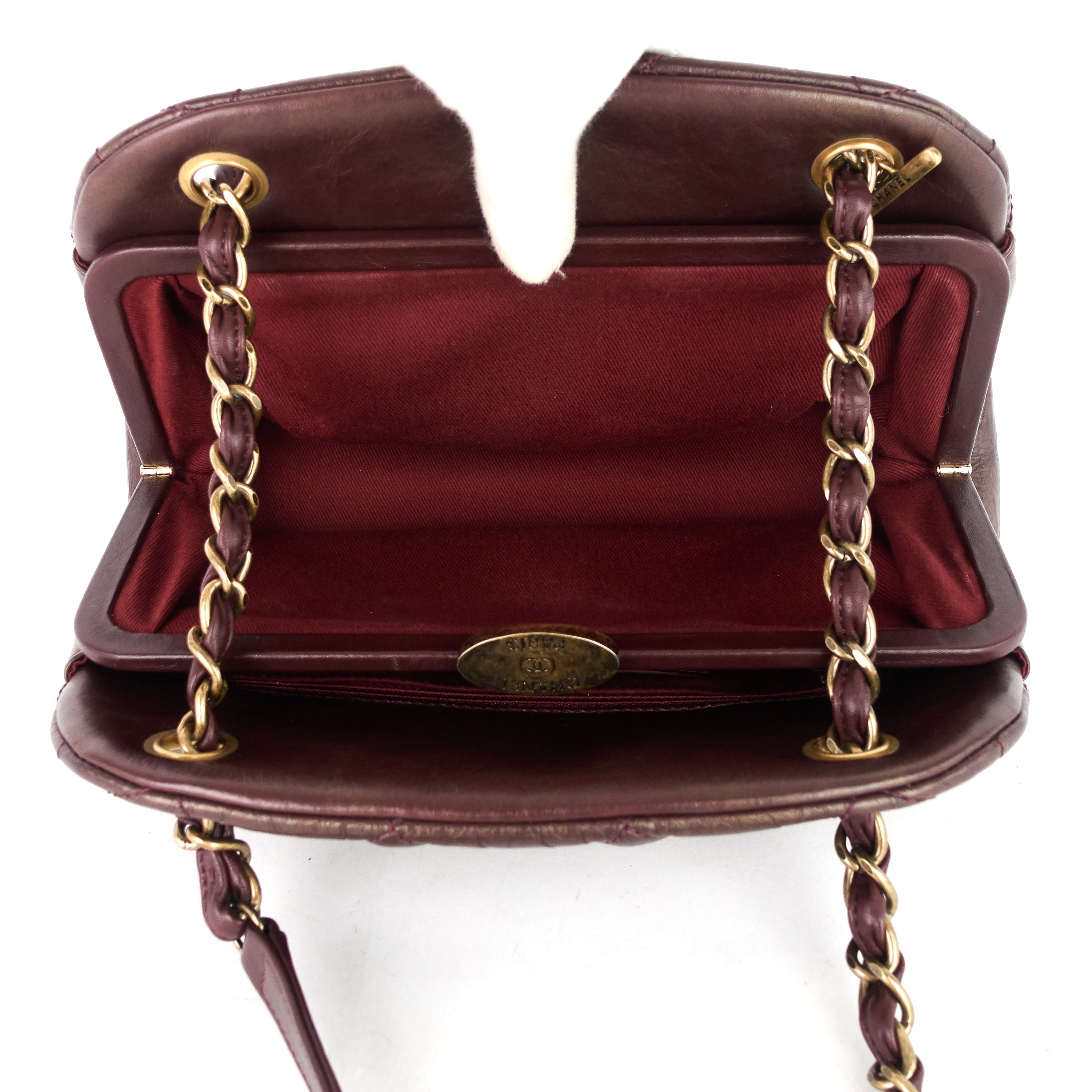 Chanel Just Mademoiselle Aged Calfskin Bowling Bag