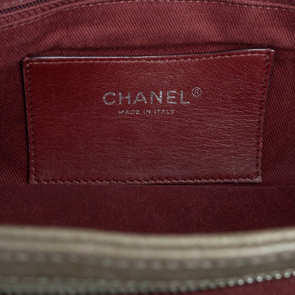 Chanel Just Mademoiselle Medium Caviar Leather Bowler Bag