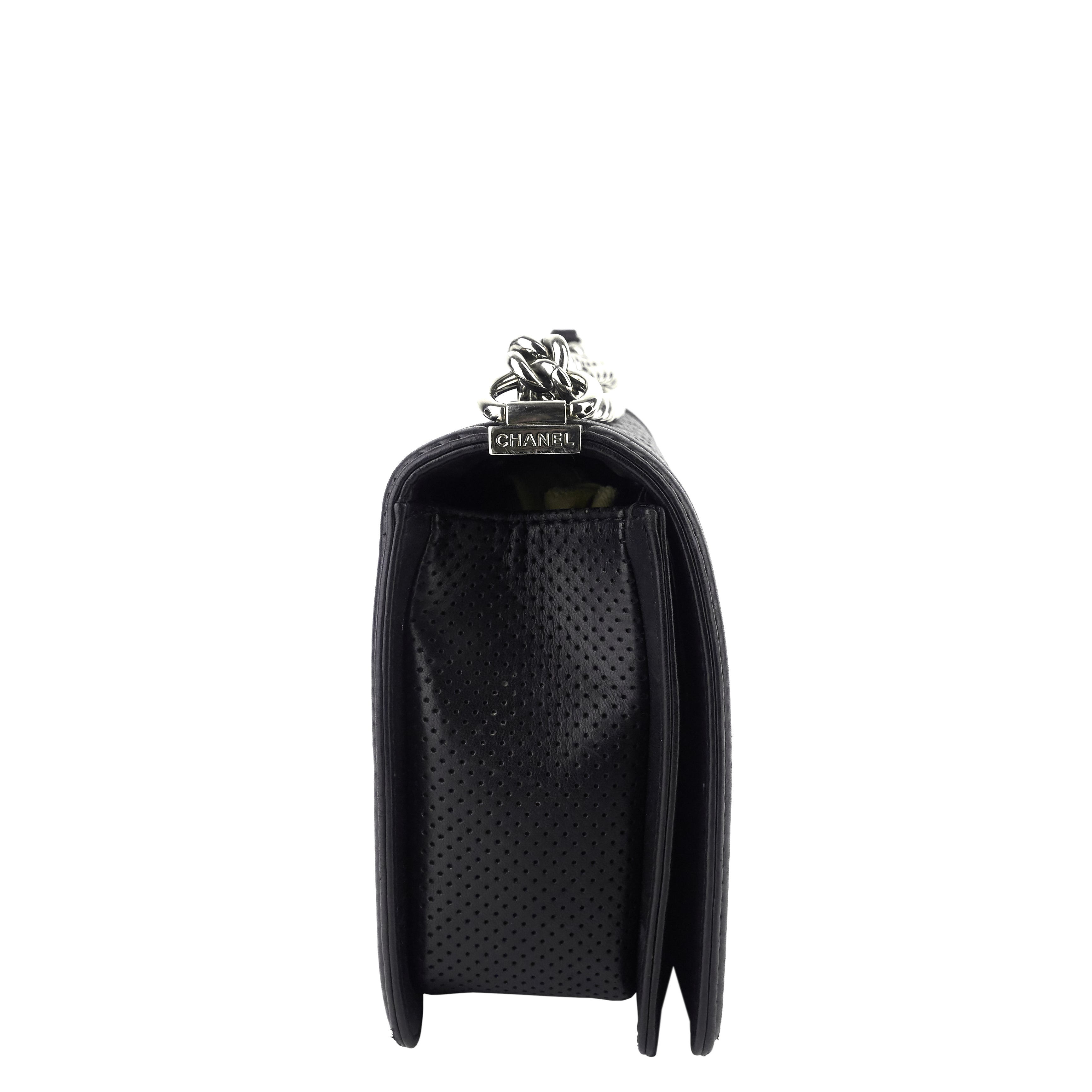 Chanel Perforated Lambskin Leather New Medium Boy Bag