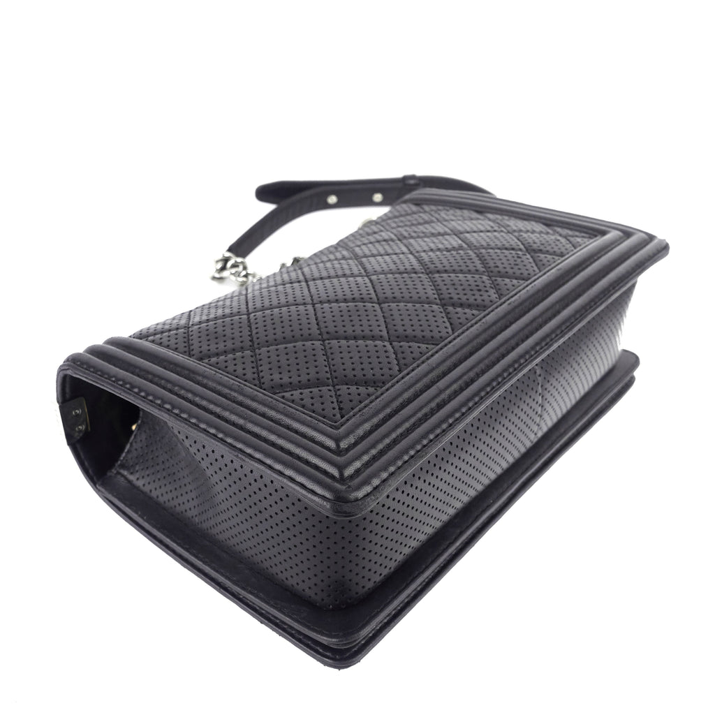Chanel Perforated Lambskin Leather New Medium Boy Bag