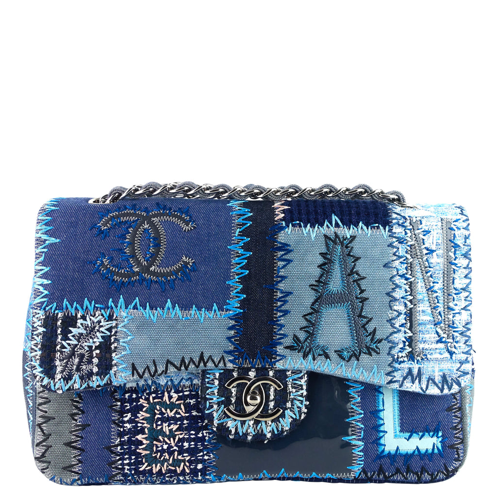 Chanel Denim Patchwork Limited Edition Jumbo Flap Bag
