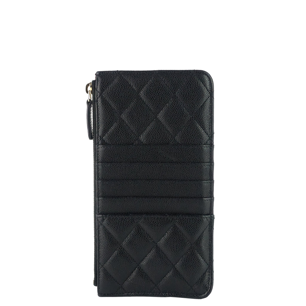 Chanel Quilted Caviar Leather Classic Flat Wallet