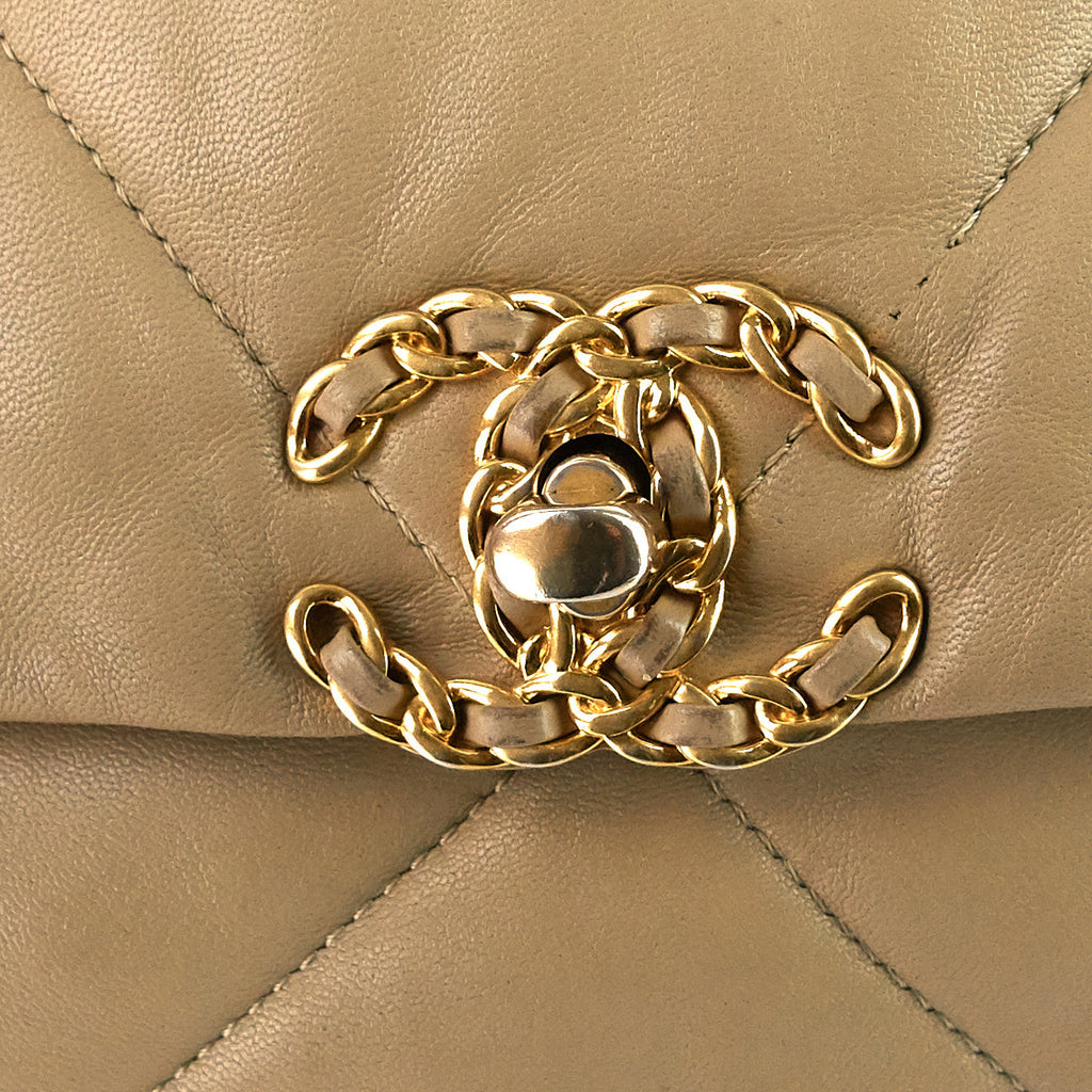 Chanel 19 Large Quilted Lambskin Leather Flap Bag