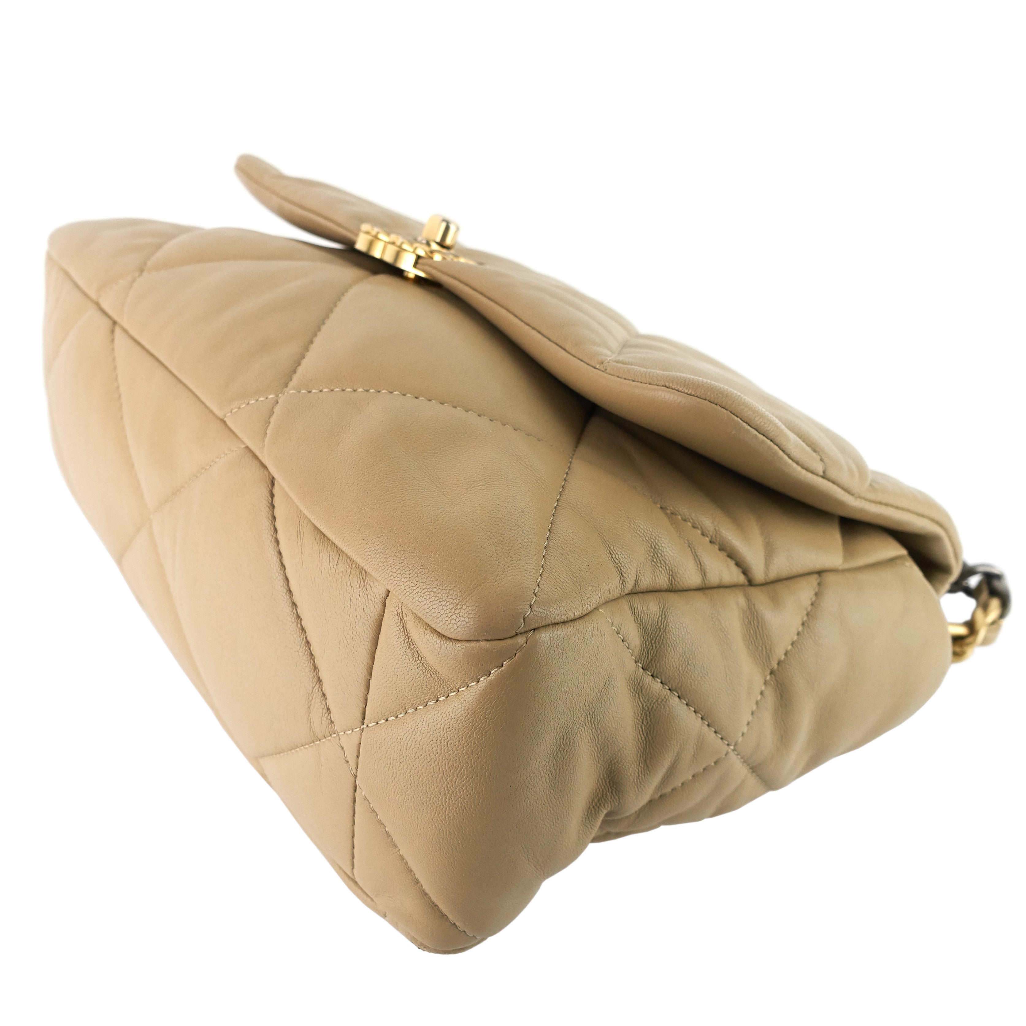 Chanel 19 Large Quilted Lambskin Leather Flap Bag