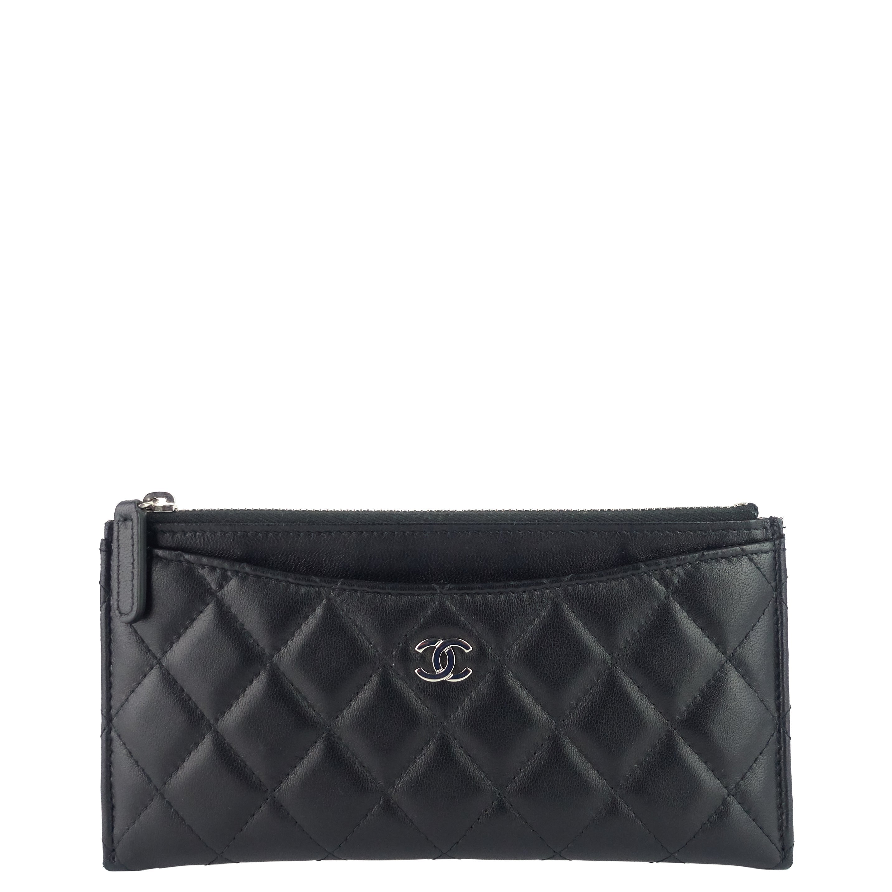 Chanel Classic Long Zip Lambskin Leather Wallet