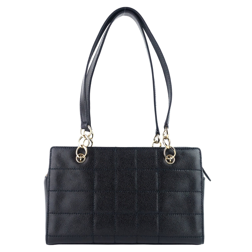 Chanel Chocolate Bar Caviar Leather Shoulder Bag