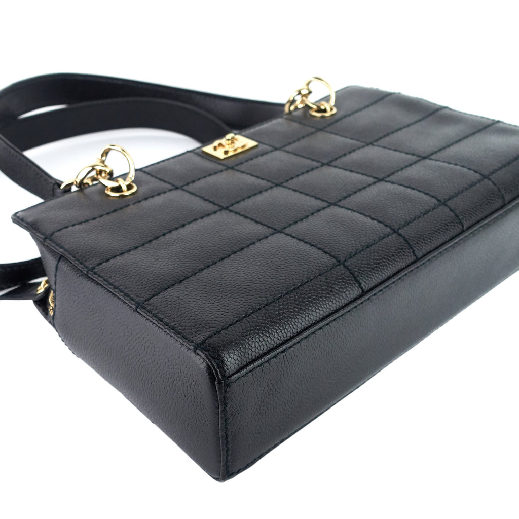 Chanel Chocolate Bar Caviar Leather Shoulder Bag