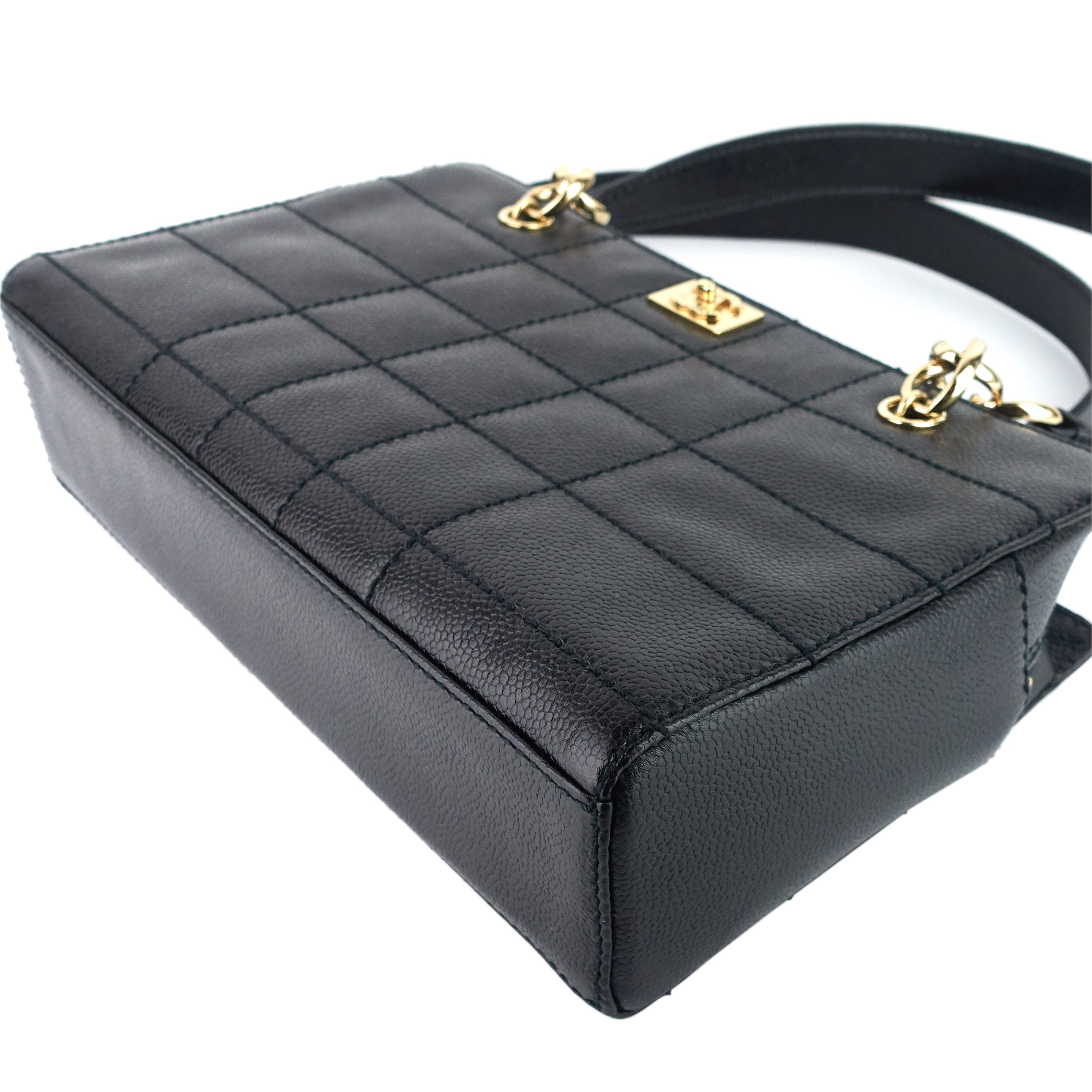 Chanel Chocolate Bar Caviar Leather Shoulder Bag