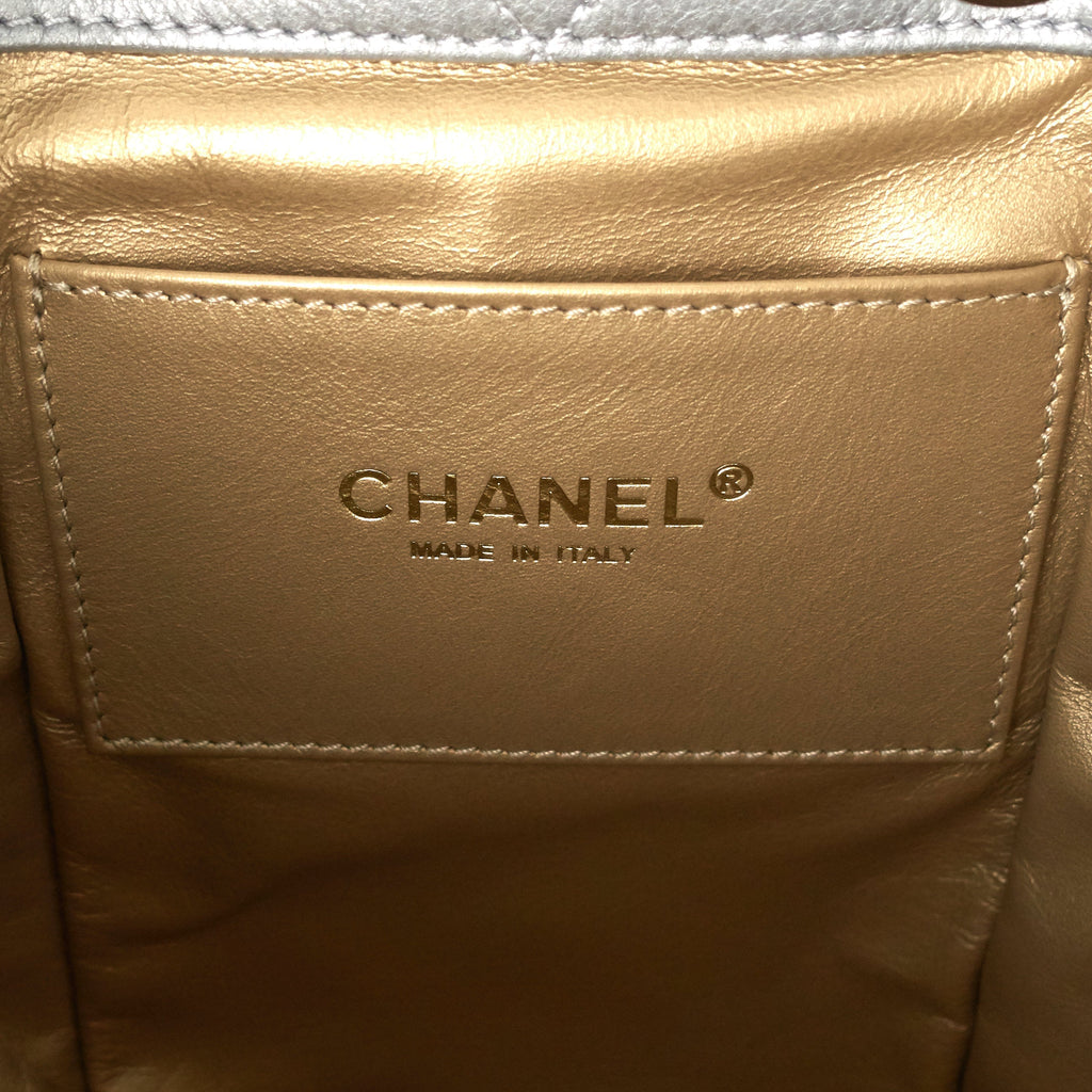 Chanel CC Lambskin Leather Chain Flap Backpack