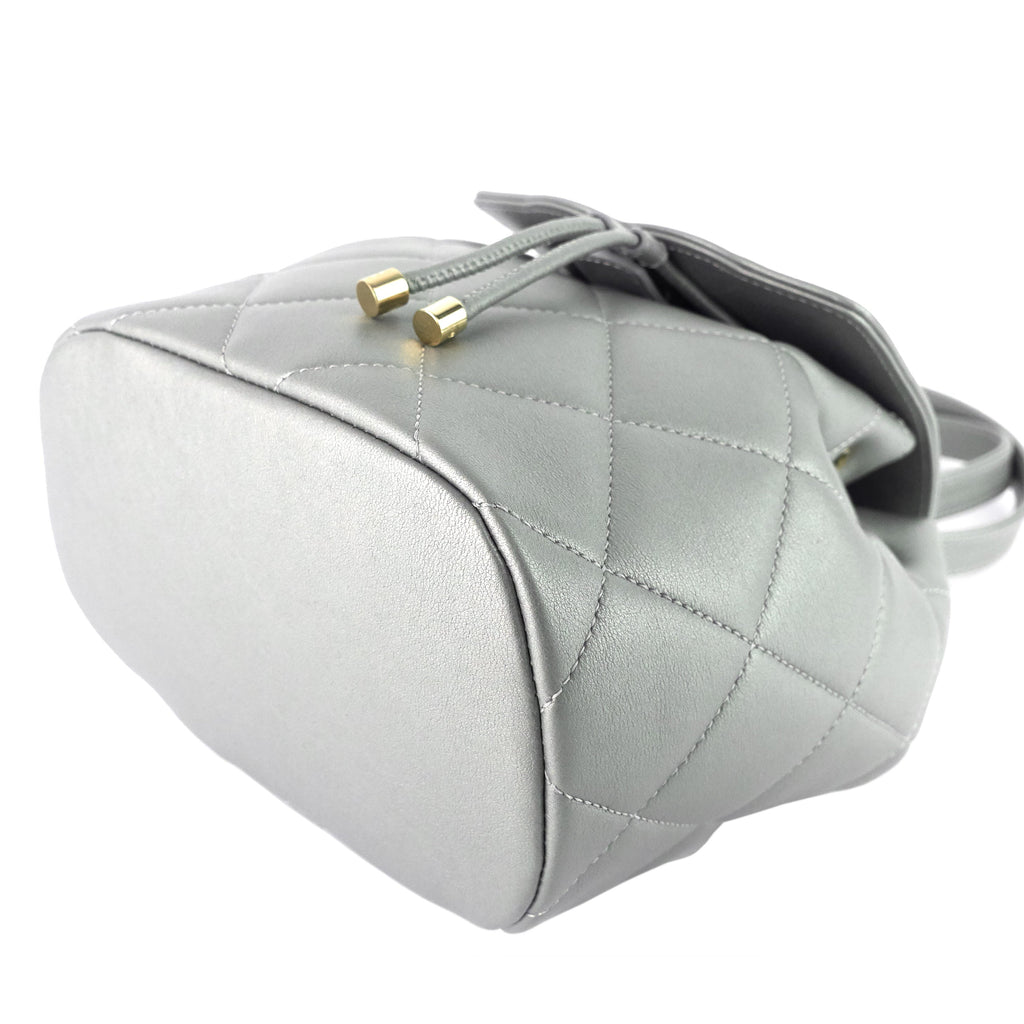 Chanel CC Lambskin Leather Chain Flap Backpack