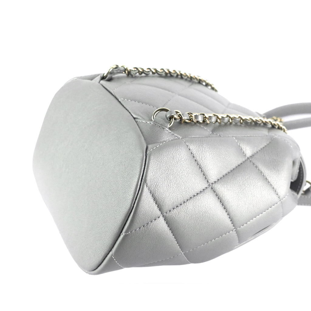 Chanel CC Lambskin Leather Chain Flap Backpack