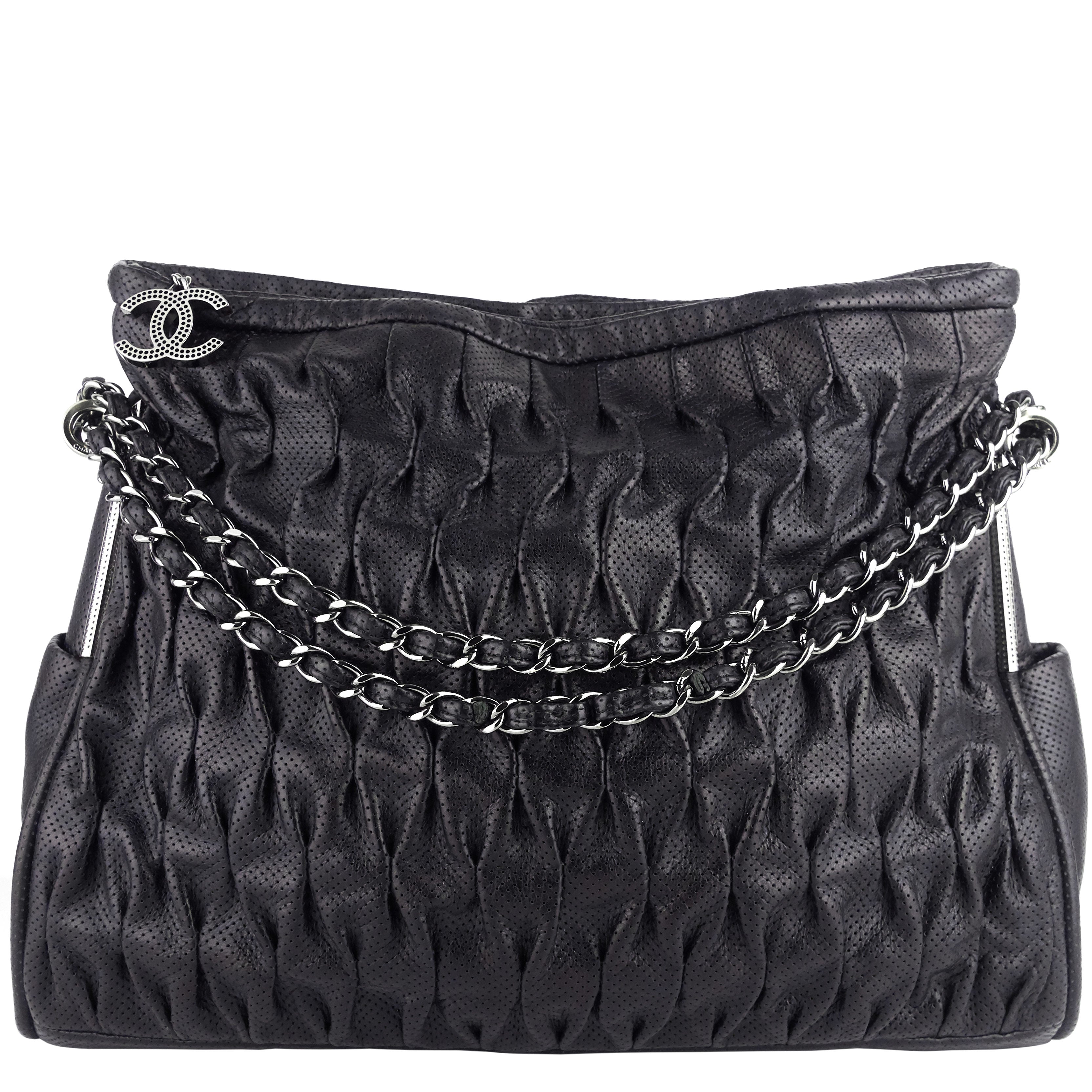 Chanel Perforated Ultimate Soft Leather Hobo Bag