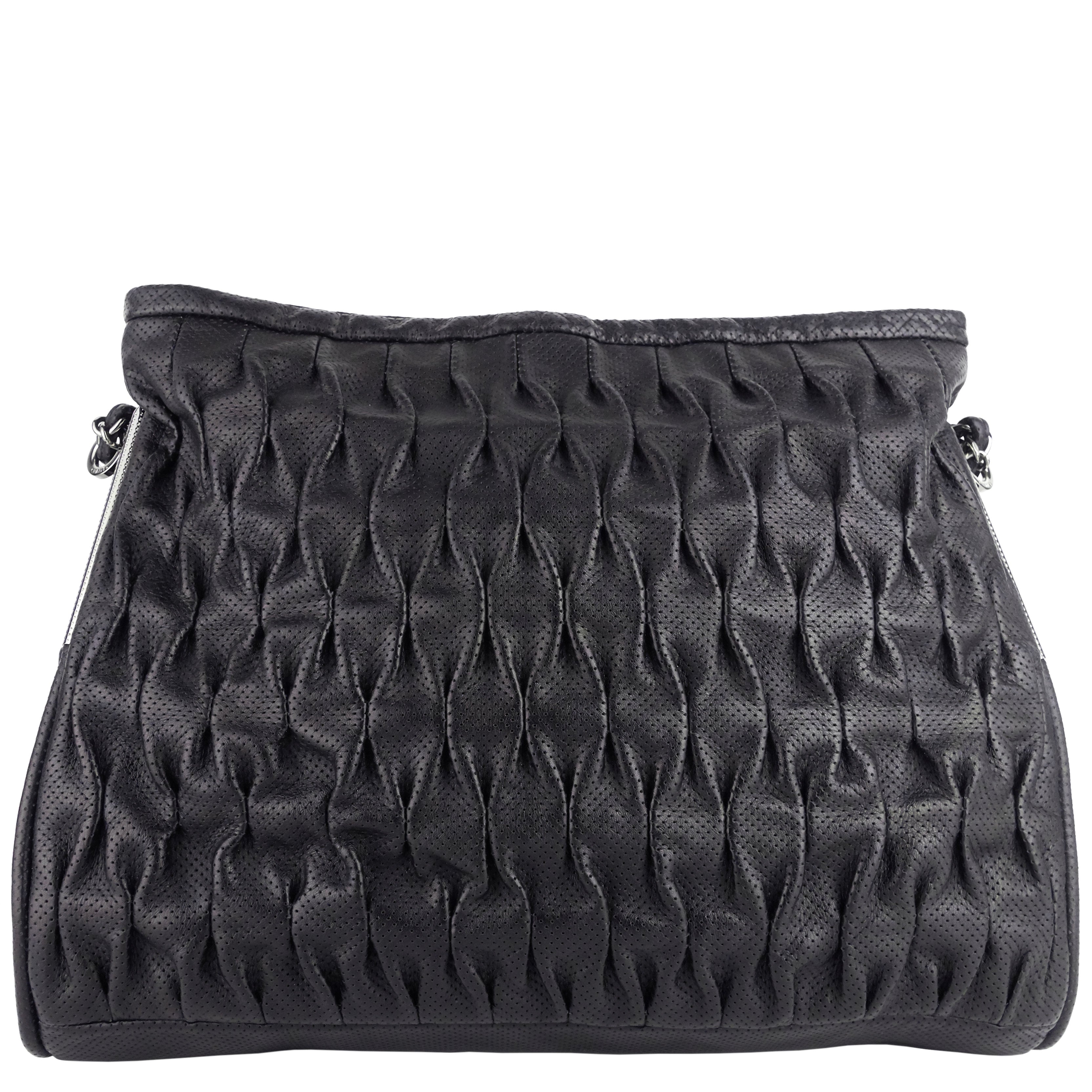 Chanel Perforated Ultimate Soft Leather Hobo Bag