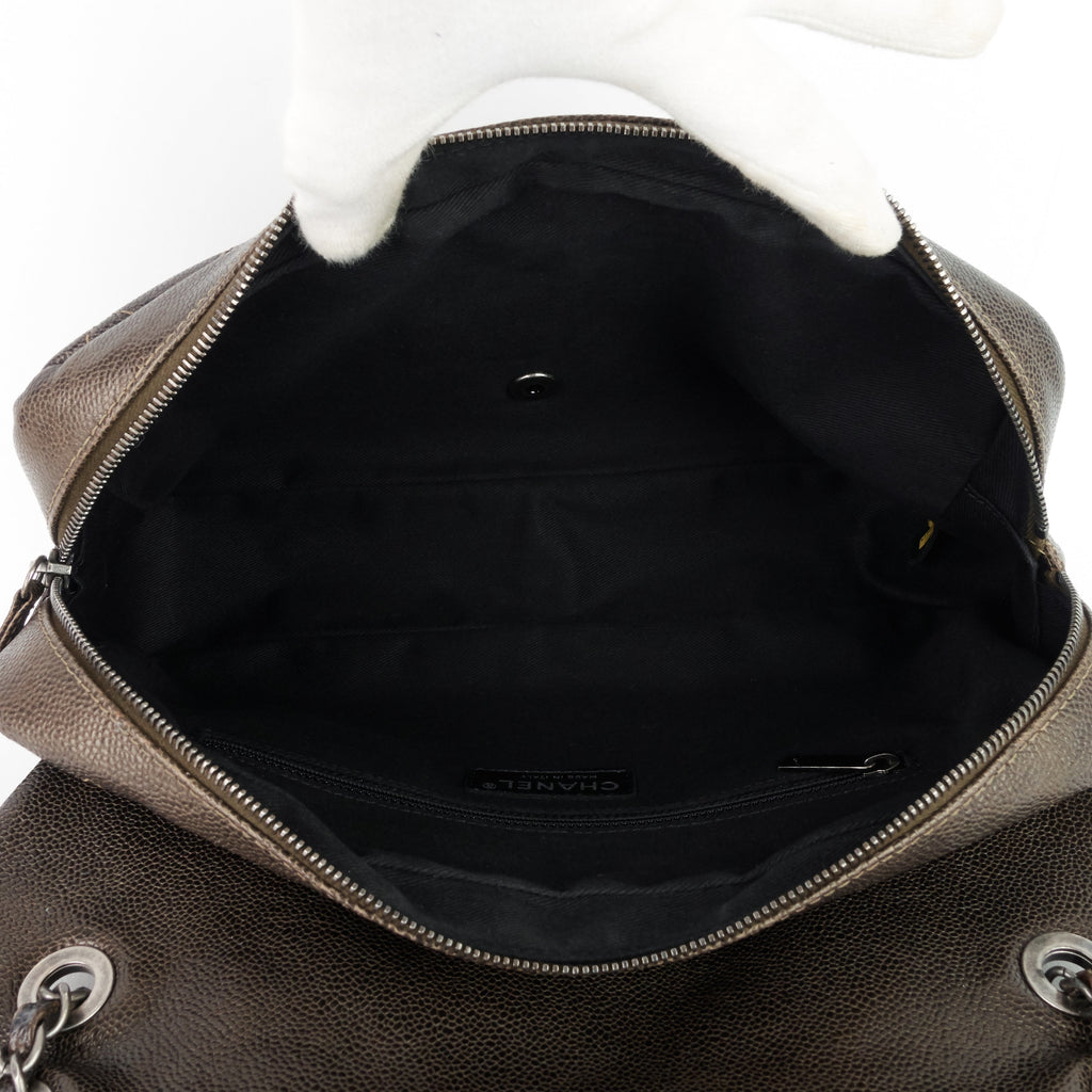 Chanel Easy Flap Jumbo Caviar Leather Shoulder Bag