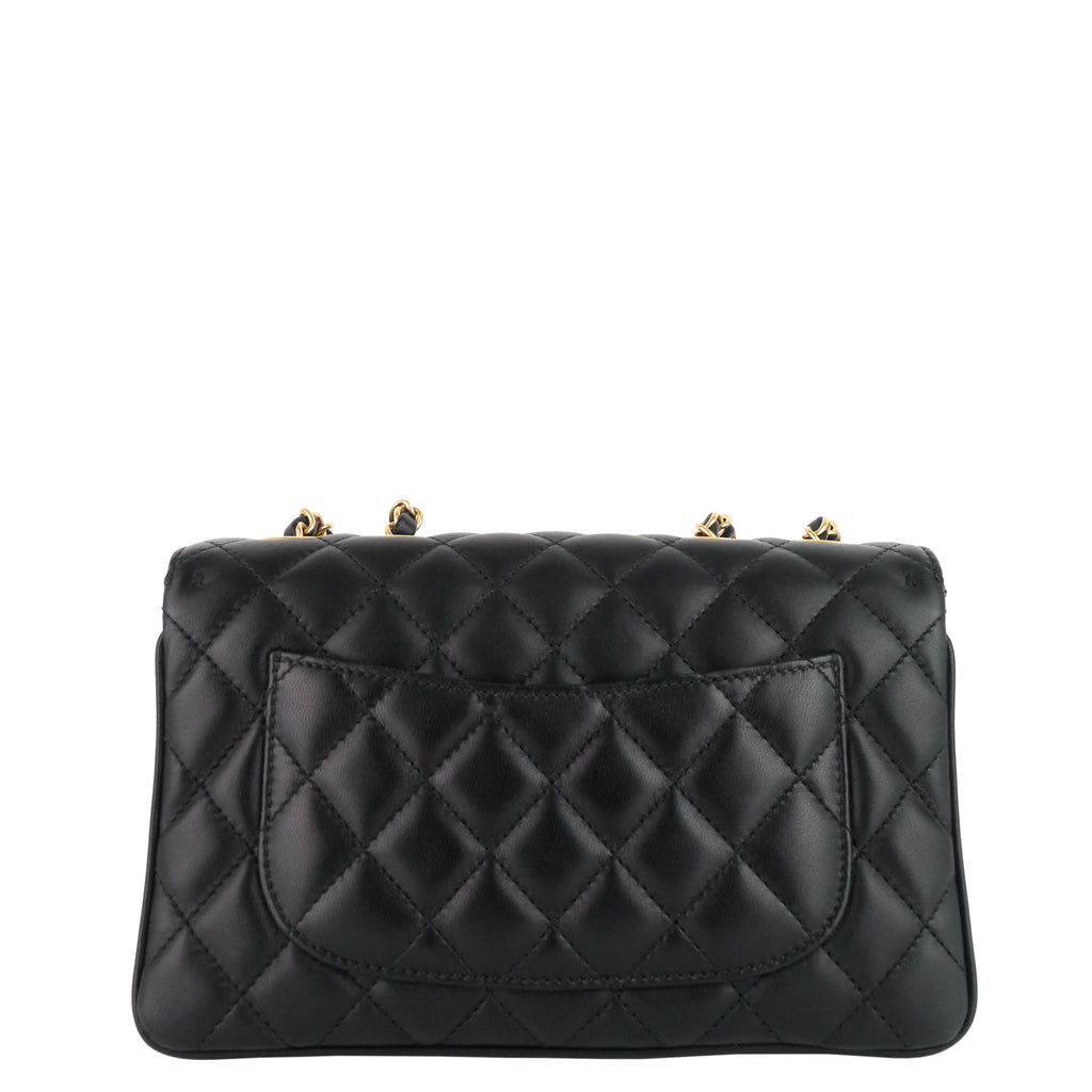 Chanel Coco Vintage Quilted Lambskin Leather Flap Bag