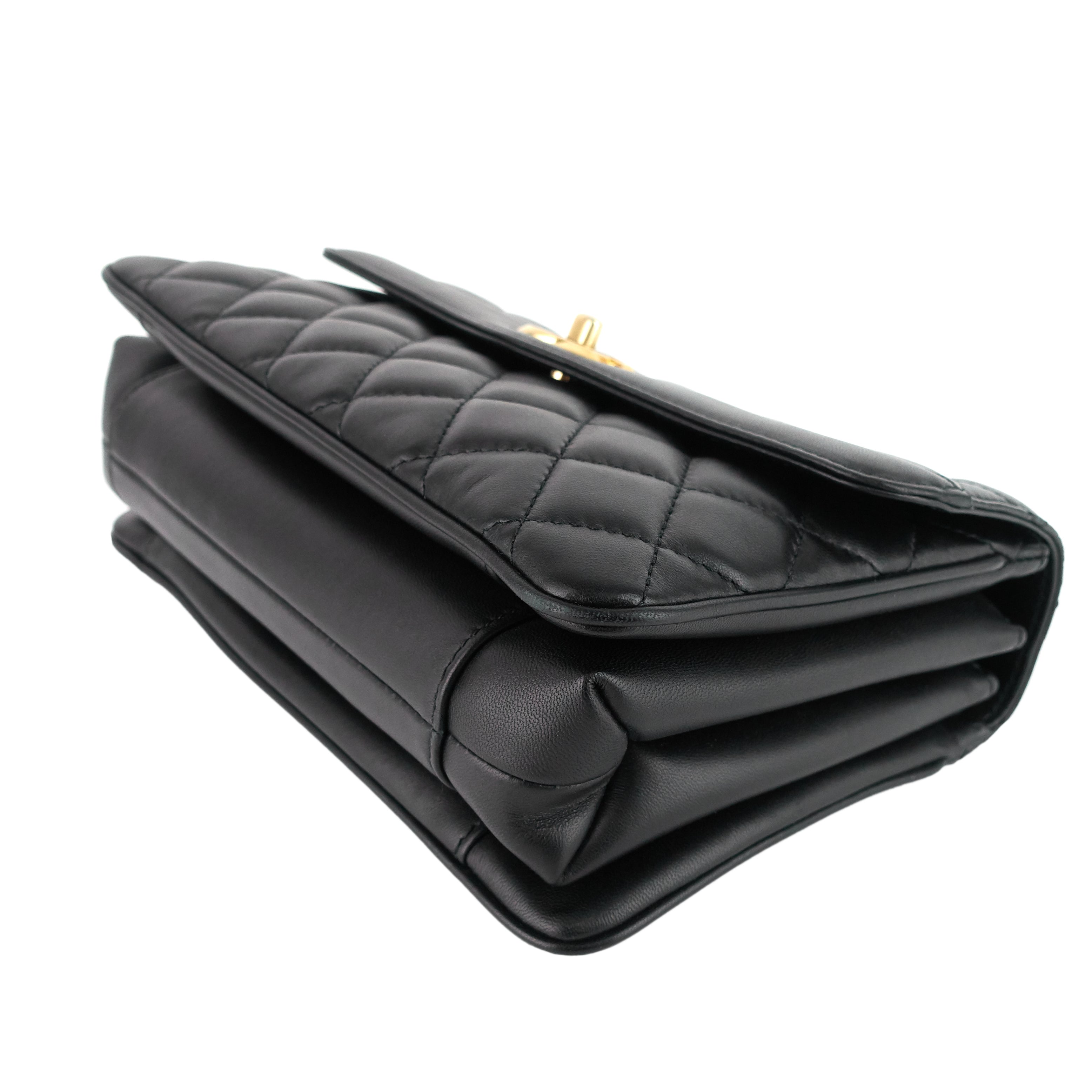 Chanel Coco Vintage Quilted Lambskin Leather Flap Bag