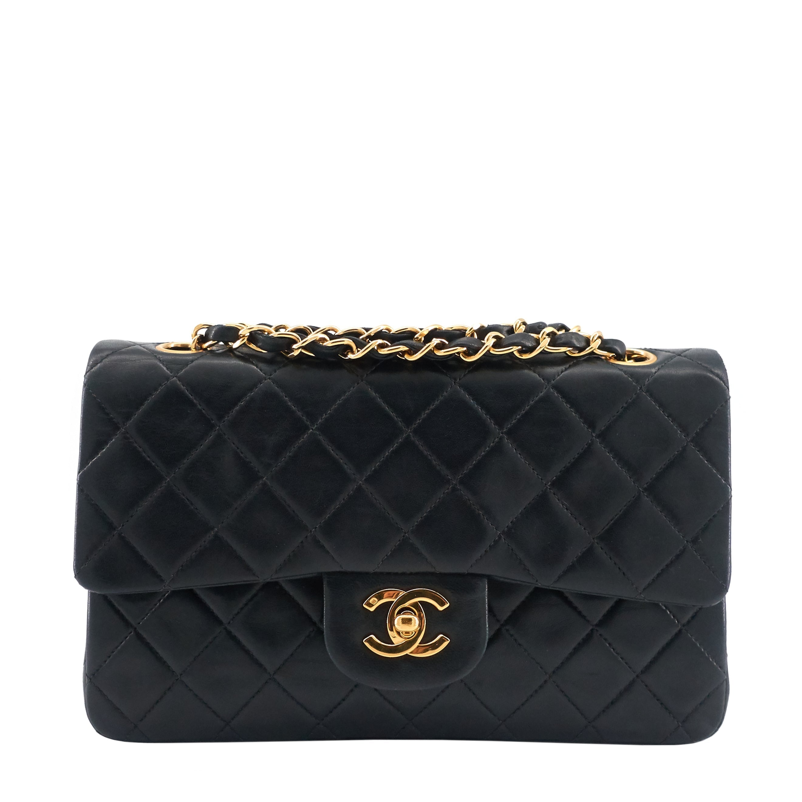 Chanel Classic Double Flap Small Lambskin Leather Bag