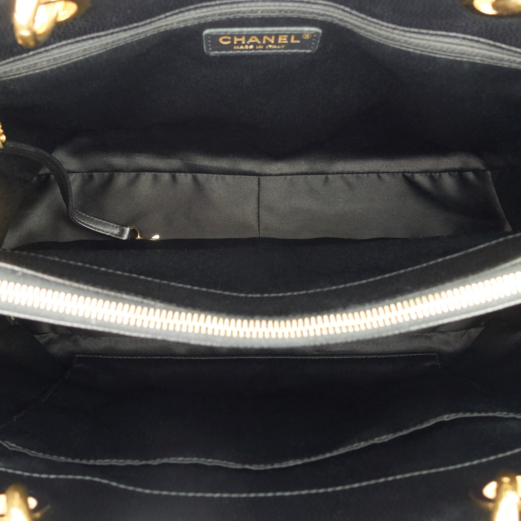 Chanel Grand Shopping Tote GST Large Caviar Leather Bag