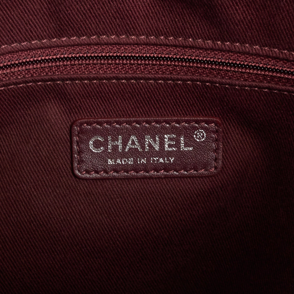 Chanel Glazed Calfskin Leather Shopping Tote Bag