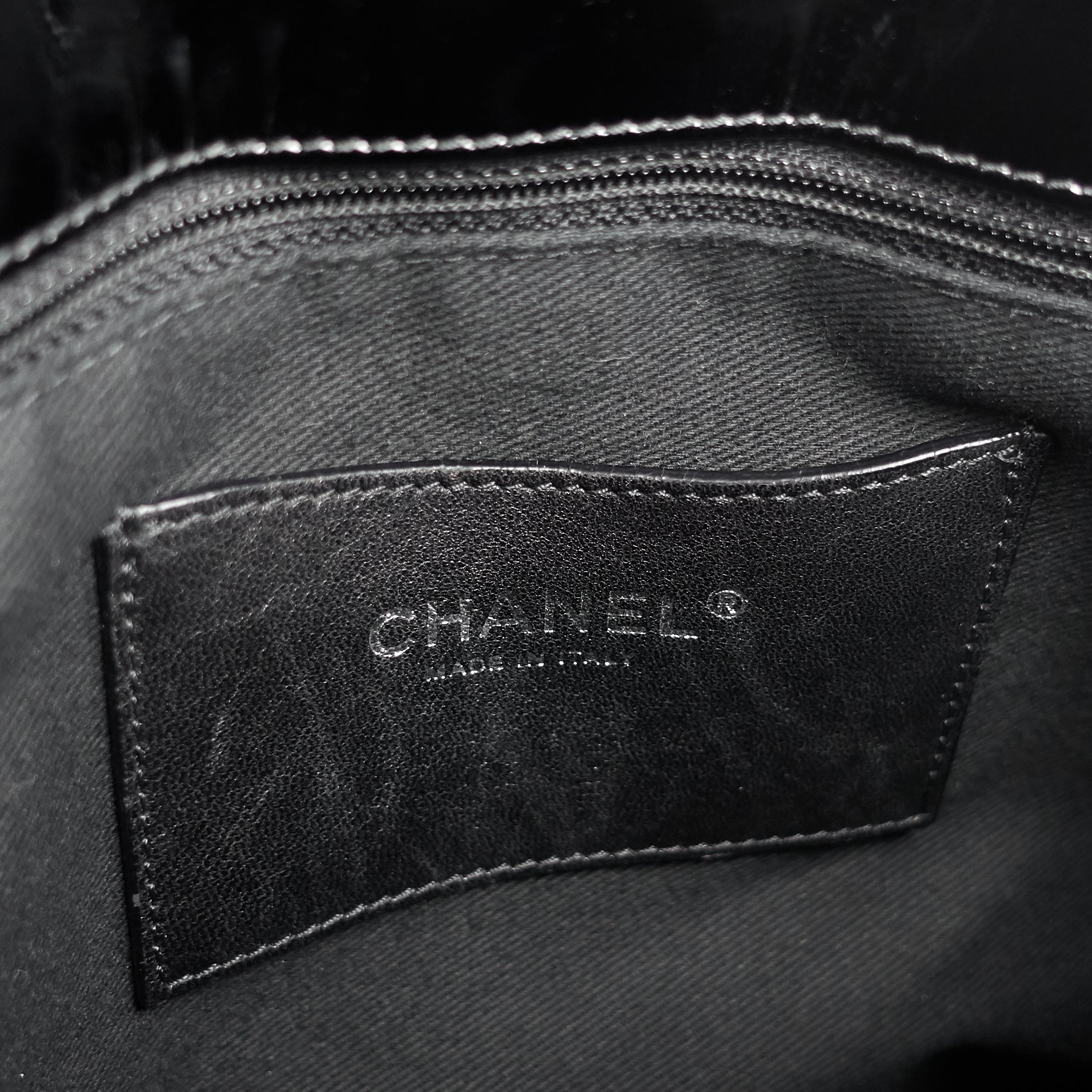 Chanel Just Mademoiselle Large Patent Leather Bag