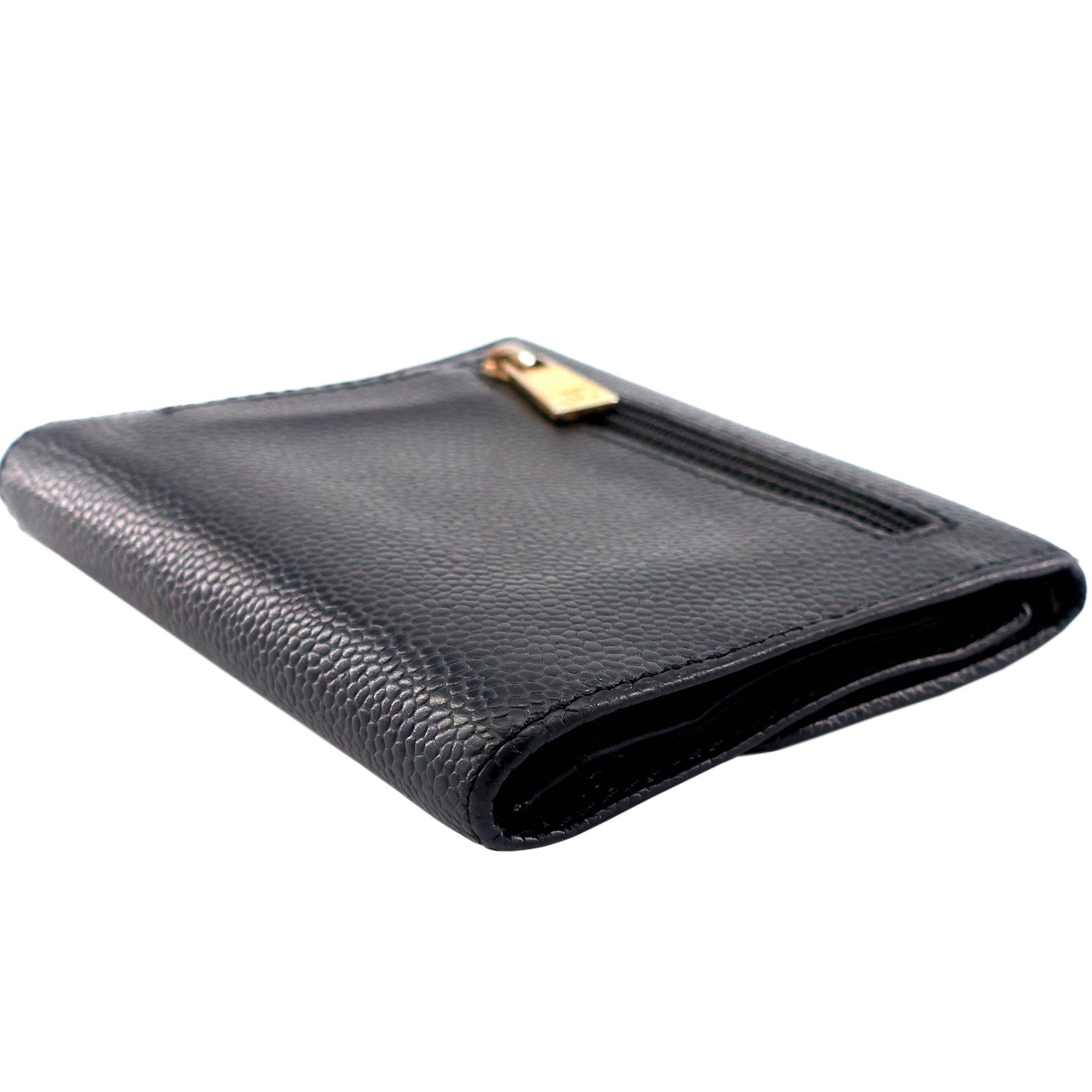 Chanel CC Timeless Trifold Caviar Leather Wallet