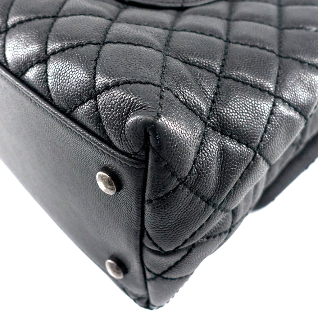 Chanel Coco Top Handle Medium Caviar Leather Bag
