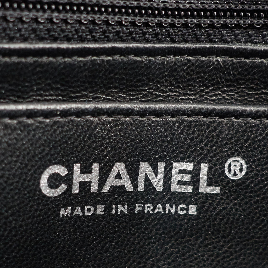 Chanel Embroidered Camellia Follies Medium Lambskin Leather Flap Bag