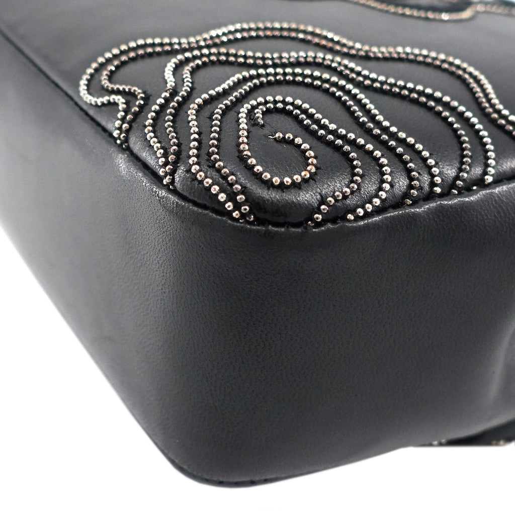 Chanel Embroidered Camellia Follies Medium Lambskin Leather Flap Bag