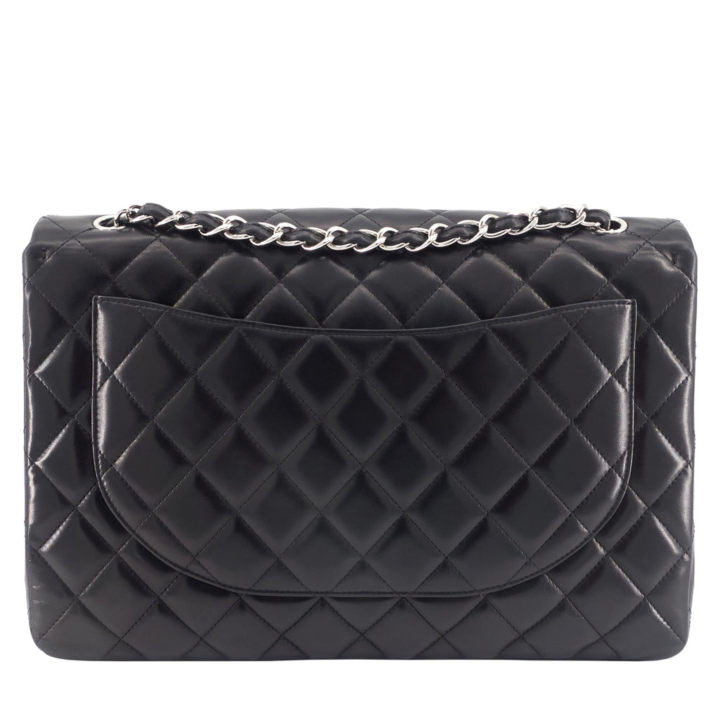 Chanel Classic Maxi Single Flap Lambskin Leather Bag
