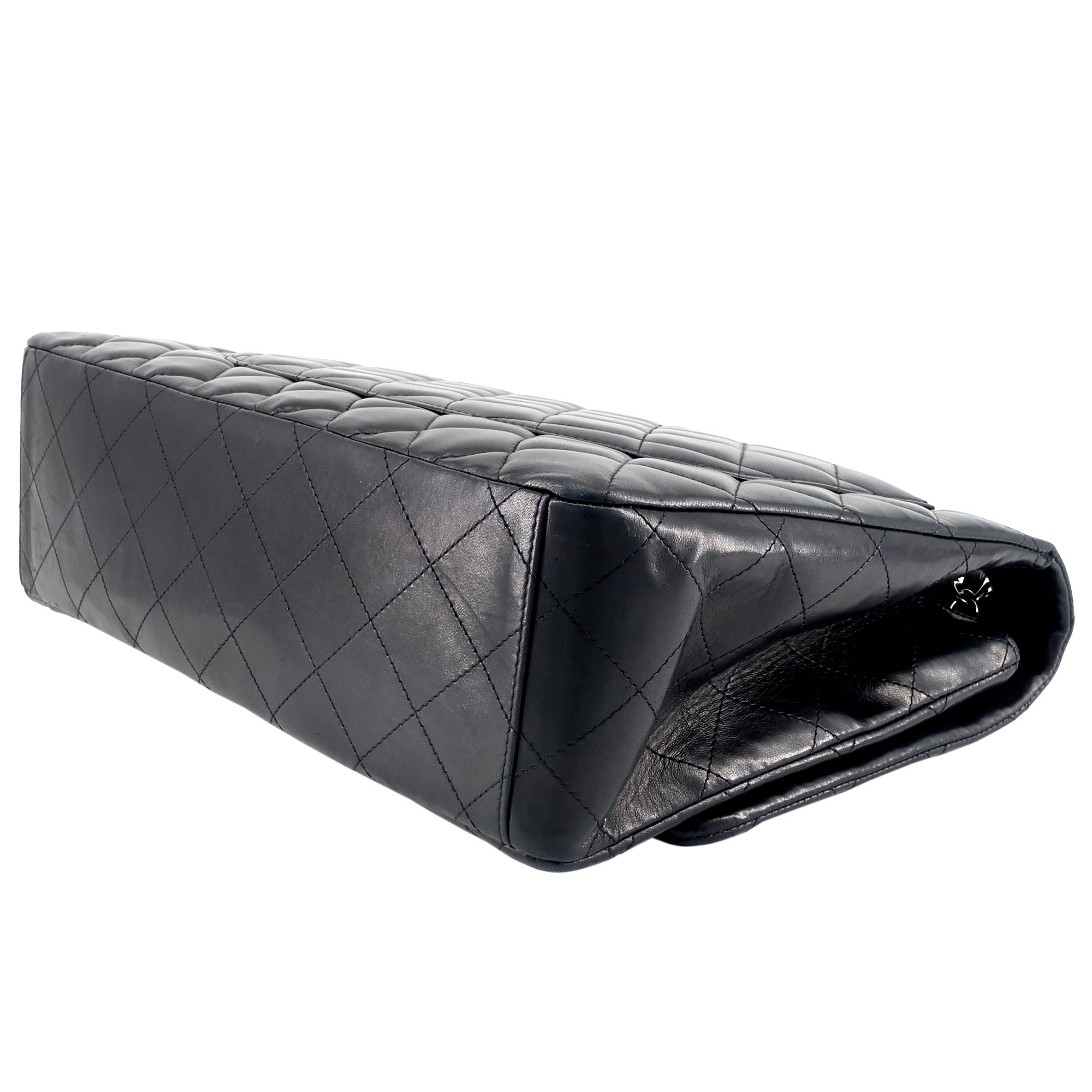 Chanel Classic Maxi Single Flap Lambskin Leather Bag