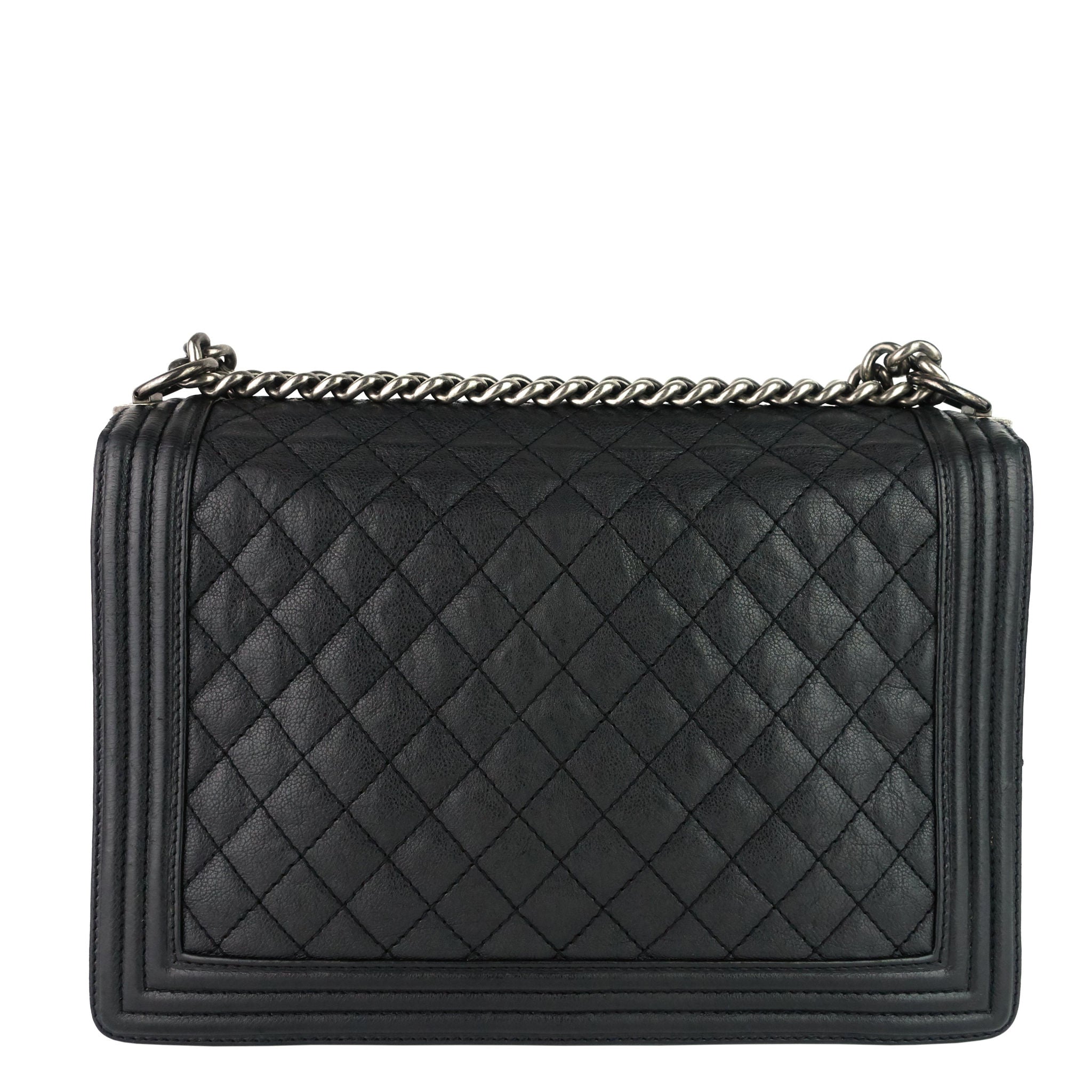 Chanel Boy Flap Large Quilted Calfskin Leather Bag